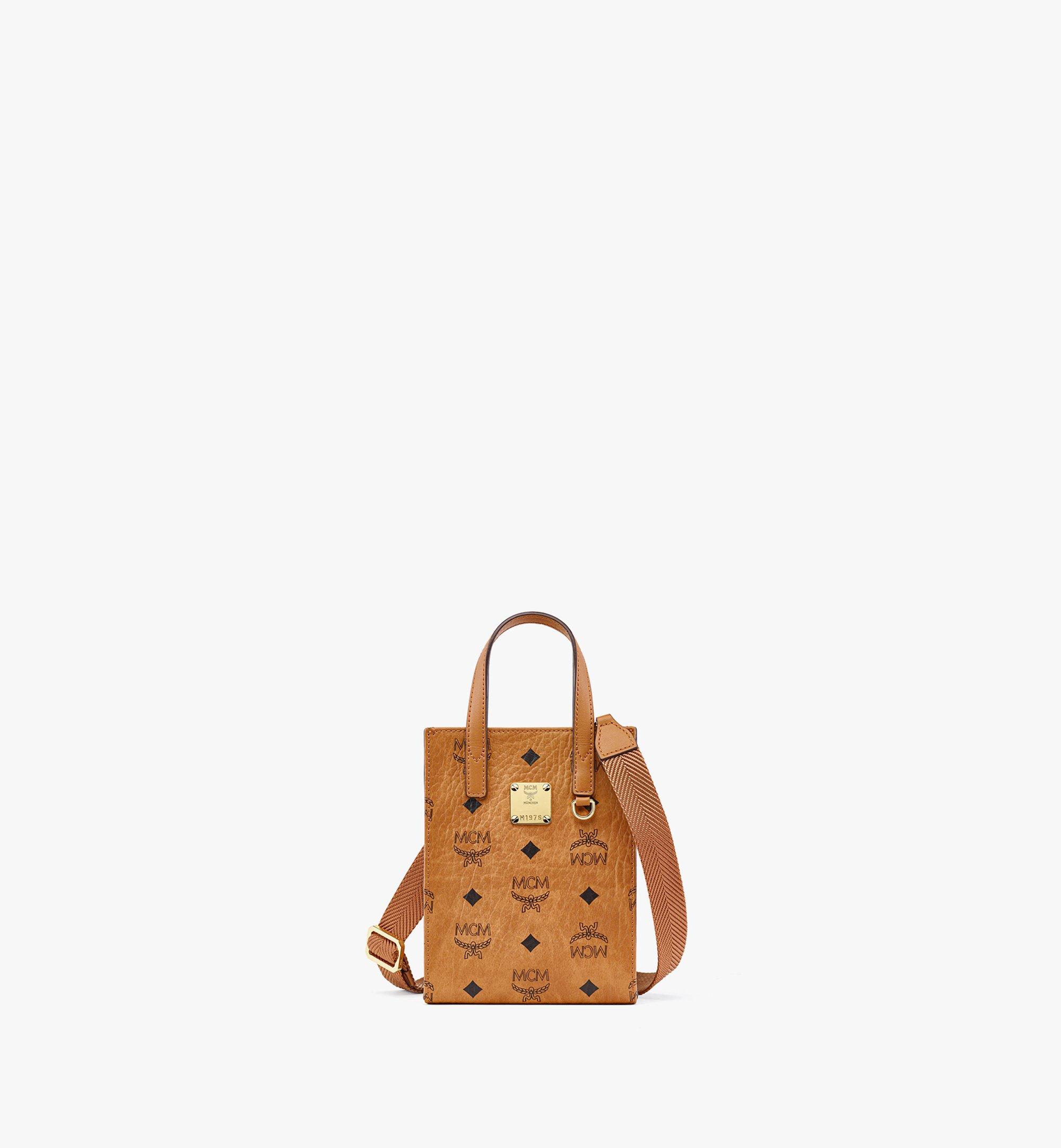 MCM Visetos Ottomar Boston Bag - Brown Handle Bags, Handbags - W3051228