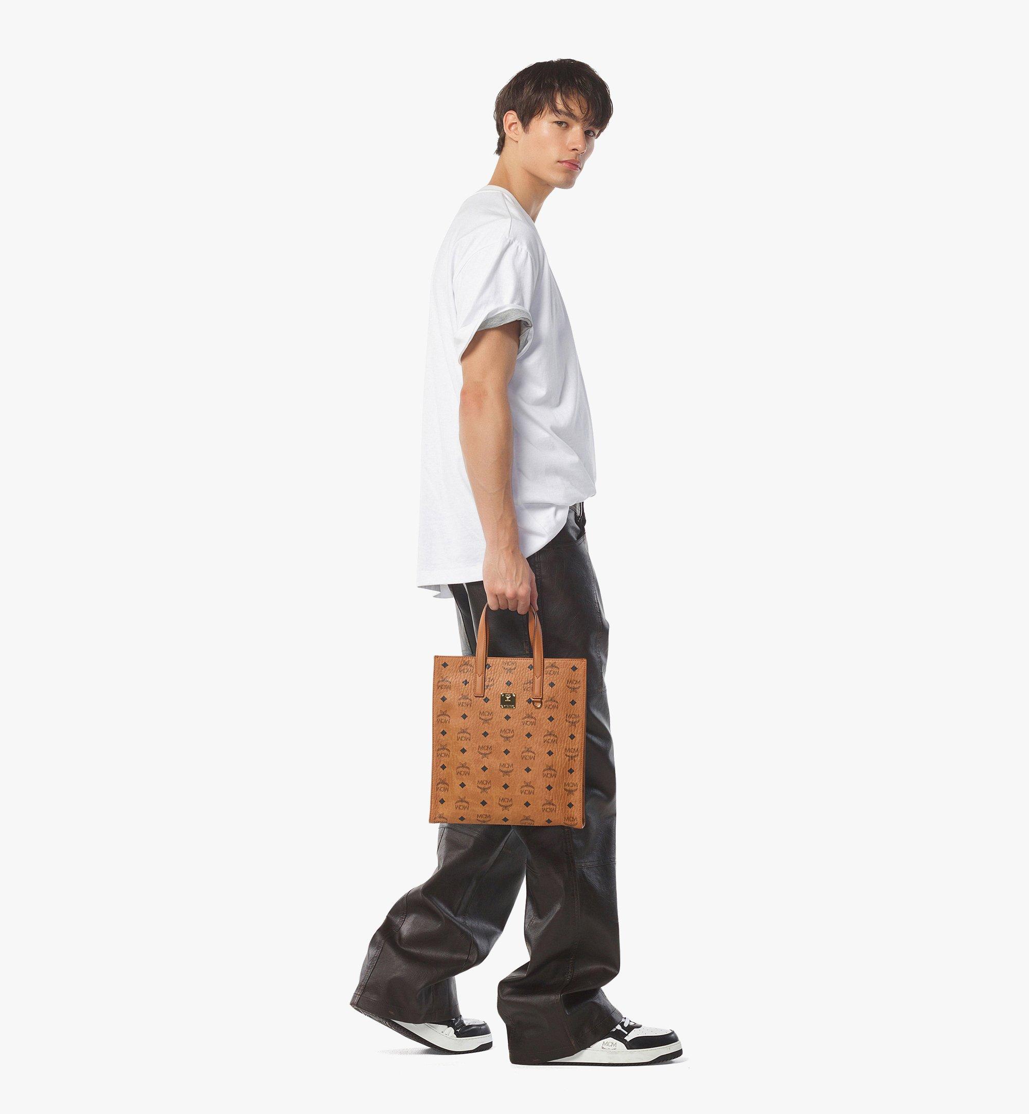 Mcm nylon outlet tote bag