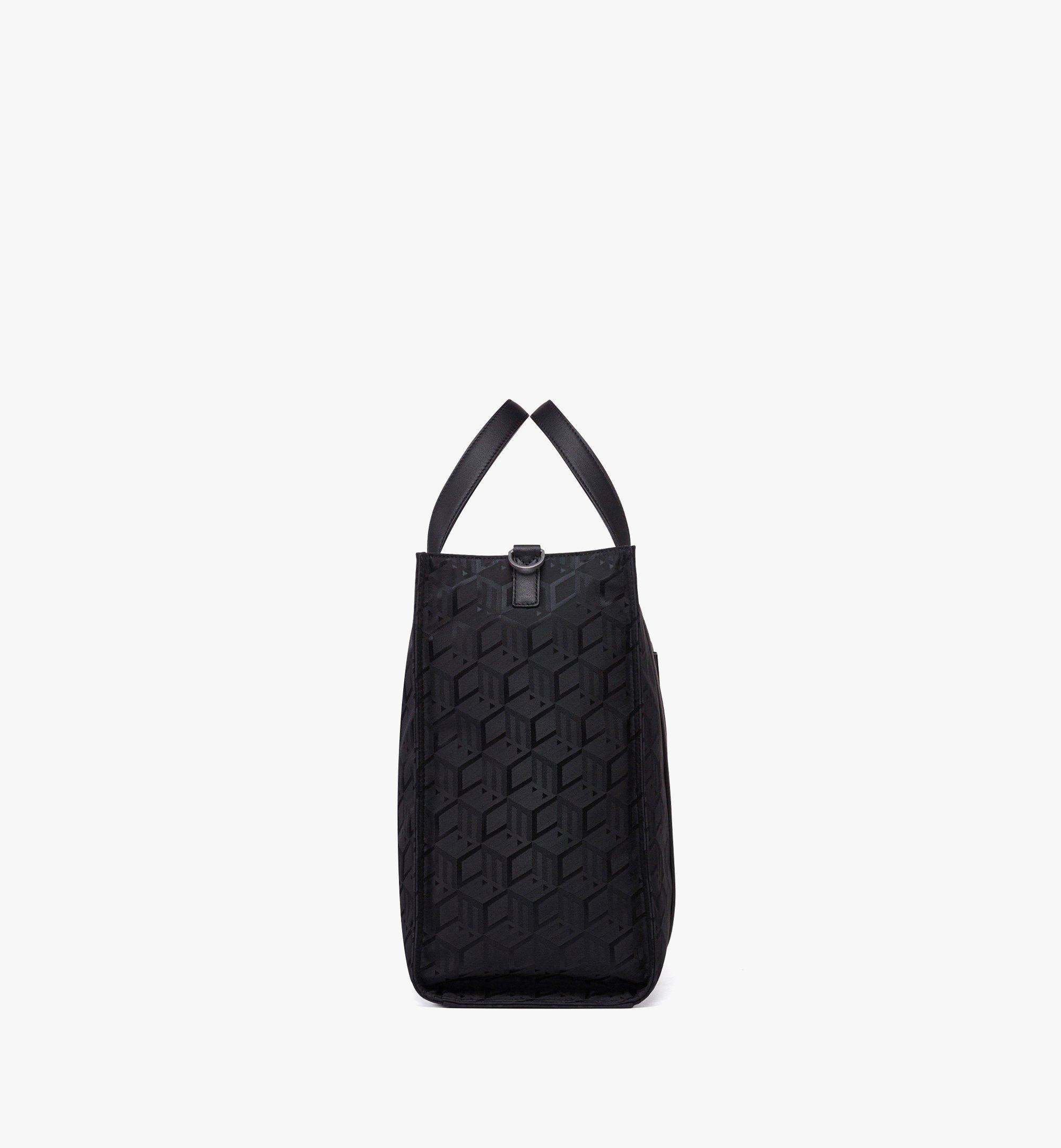 Large Klassik Tote in Cubic Jacquard Nylon Black | MCM ®US