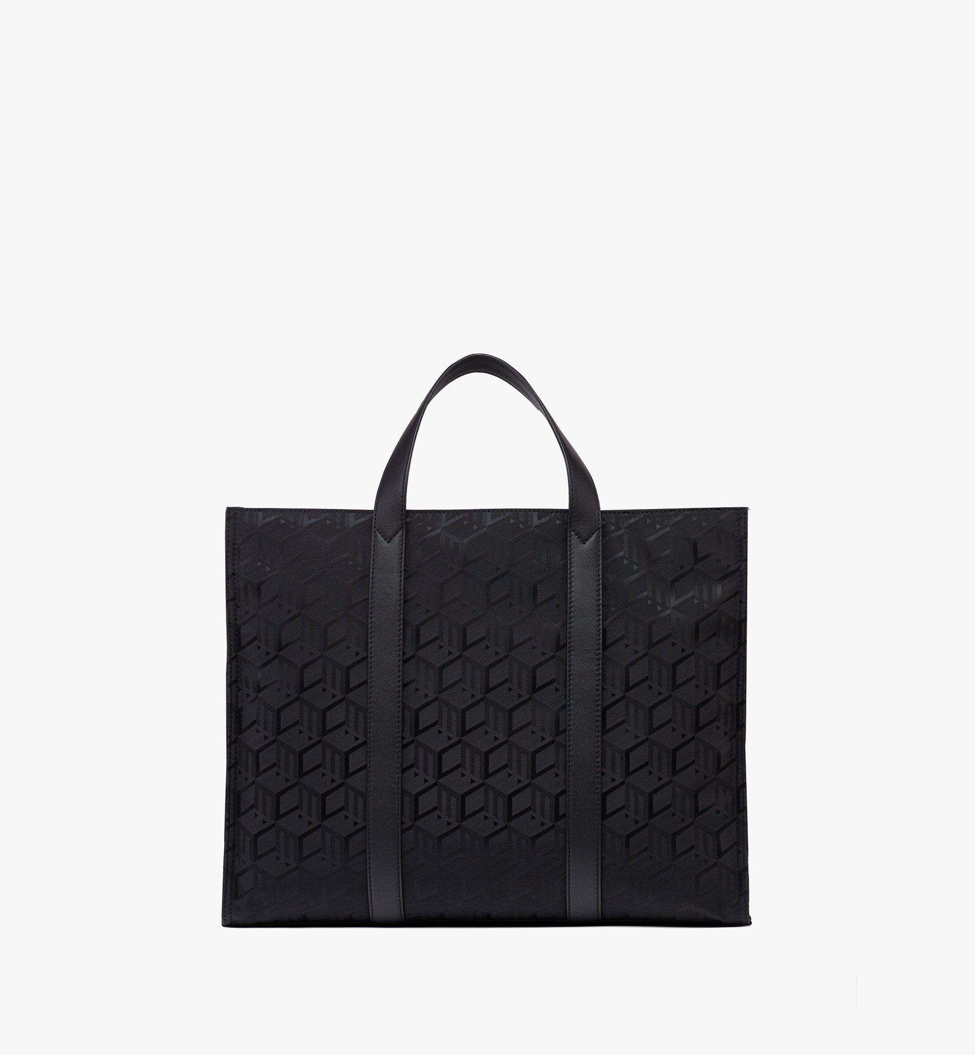 Large Klassik Tote in Cubic Jacquard Nylon Black | MCM ®HK