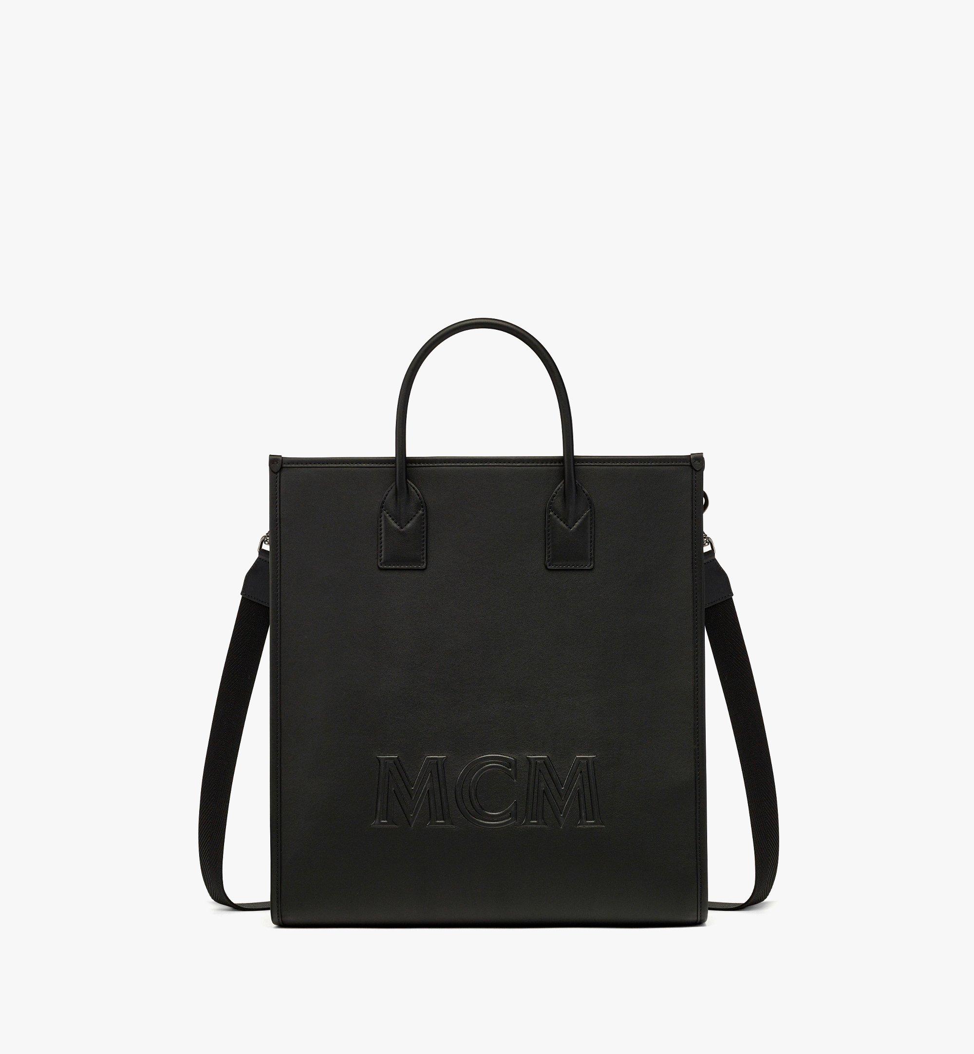 MCM ロゴ金具　レザー　トートバッグ