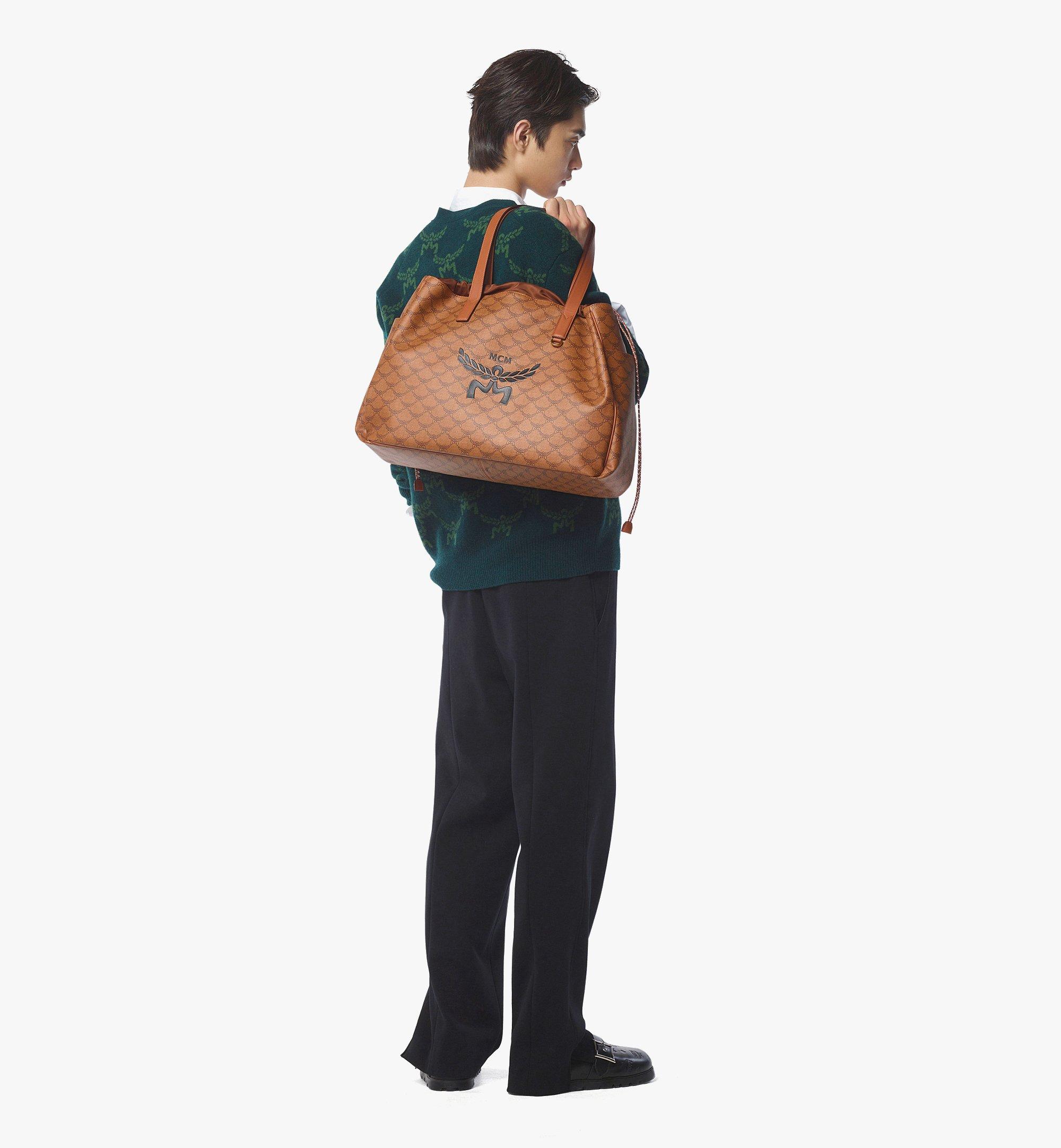 MCM Himmel Drawstring Tote in Lauretos Cognac MMTEAAC01CO001 Alternate View 4