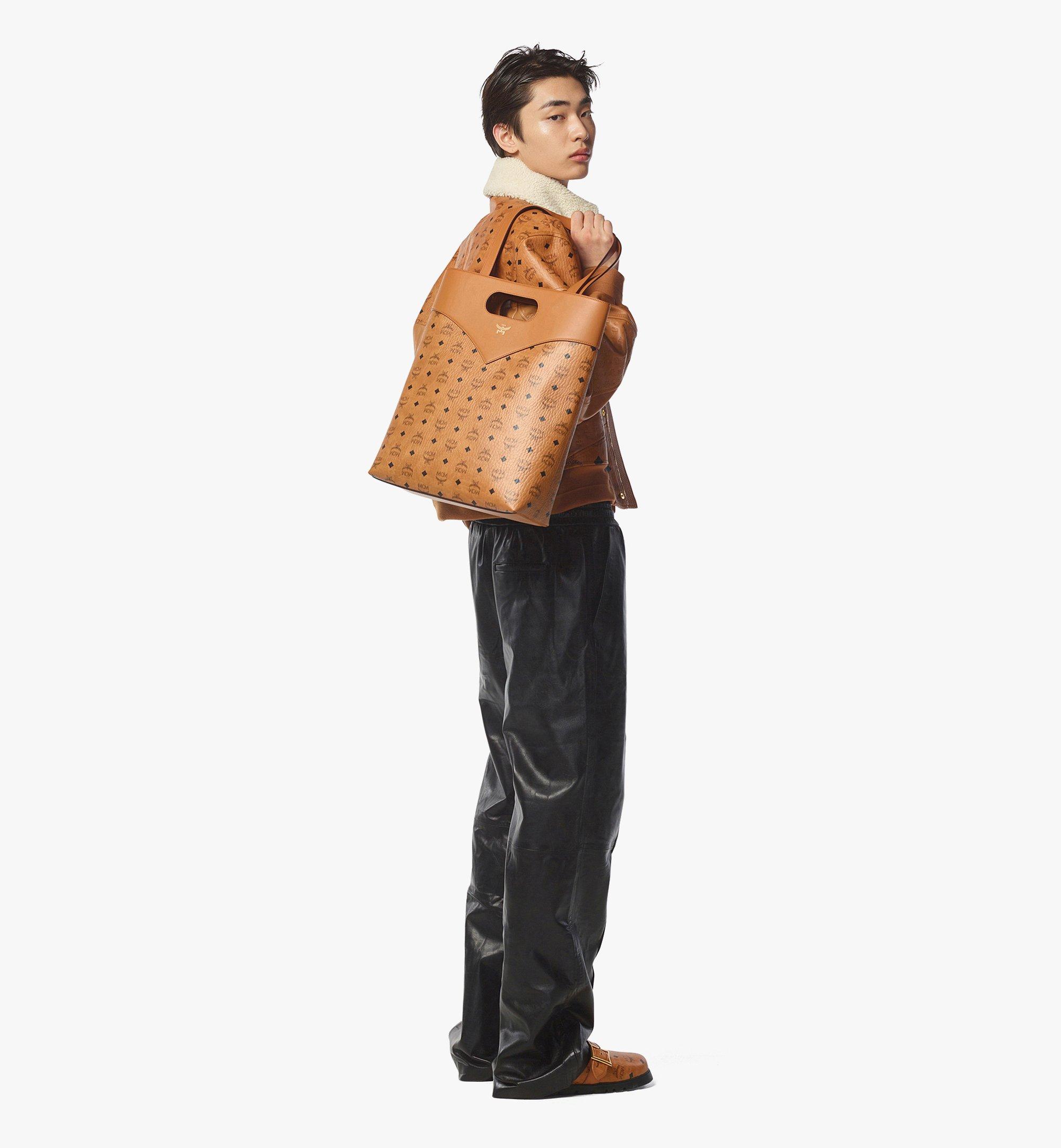 MCM Diamond Tote in Visetos Leather Mix Cognac MMTEAAK01CO001 Alternate View 6