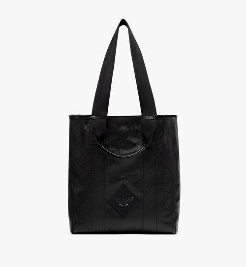 Reversible Diamond Tote in Canvas Leather Mix