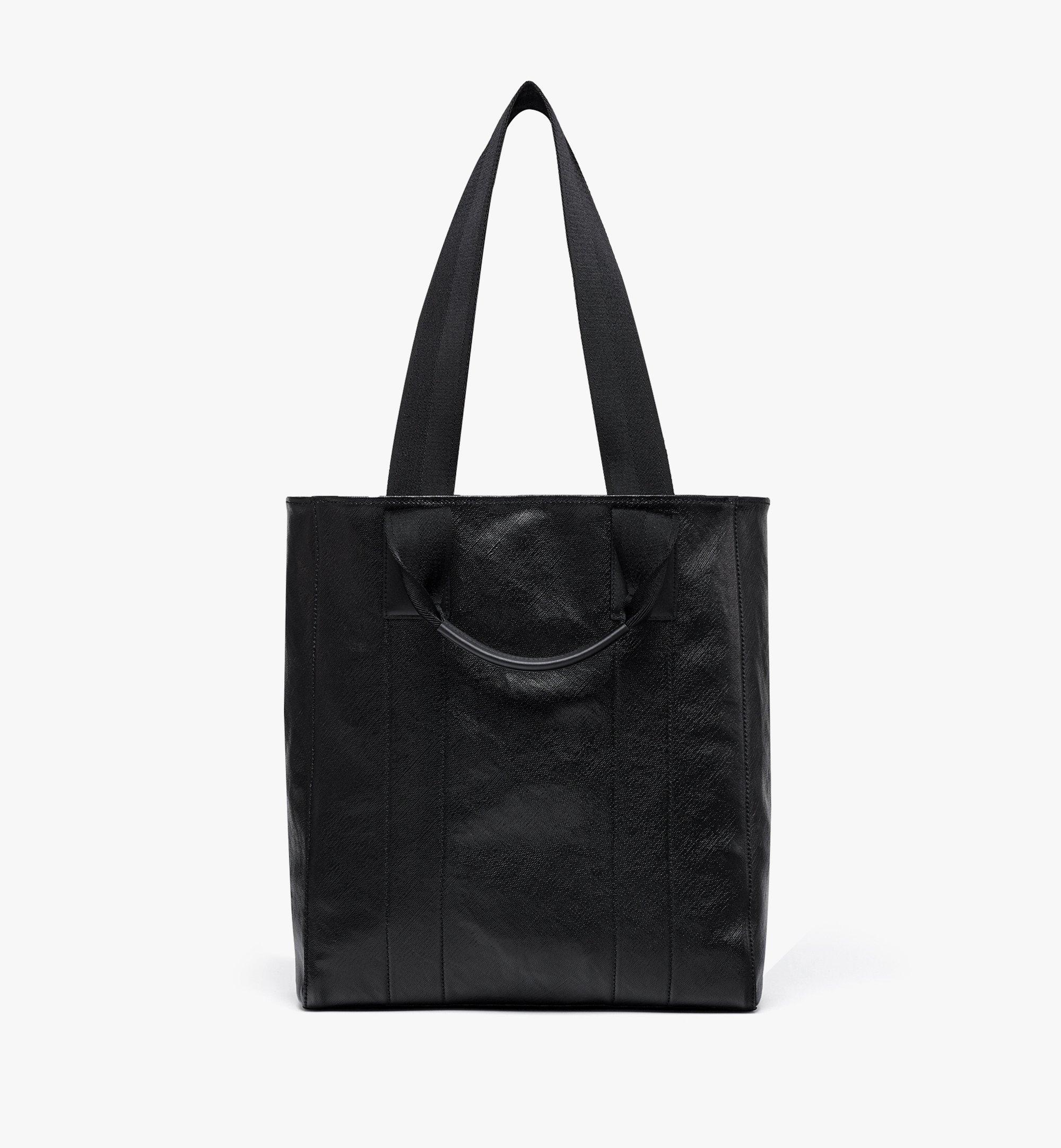 MCM リバーシブル ダイヤモンド トートバッグ - キャンバス レザー ミックス Black MMTESAK02BK001 ほかの角度から見る 3