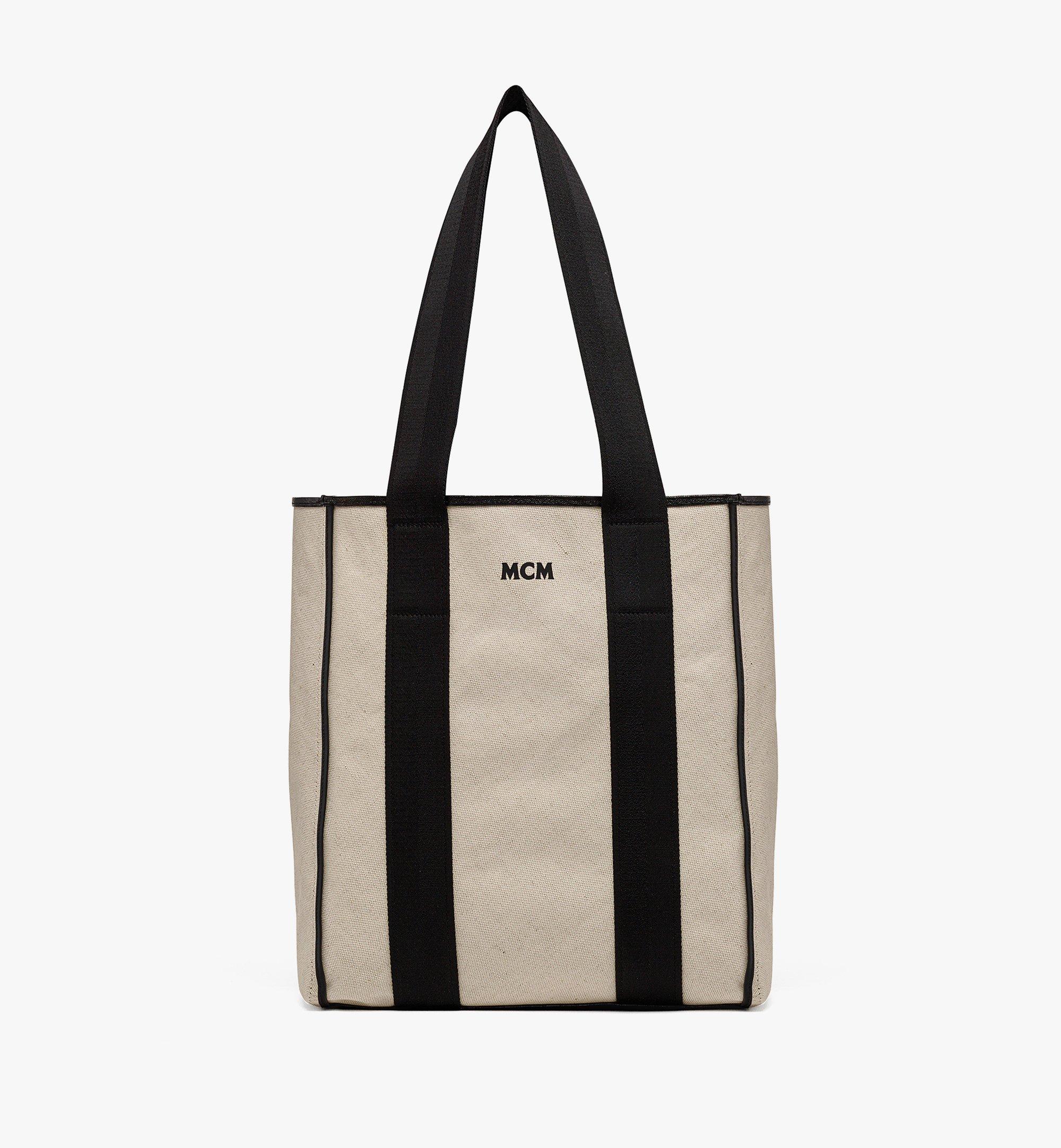 Large Reversible Diamond Tote in Canvas Leather Mix Black | MCM ®US