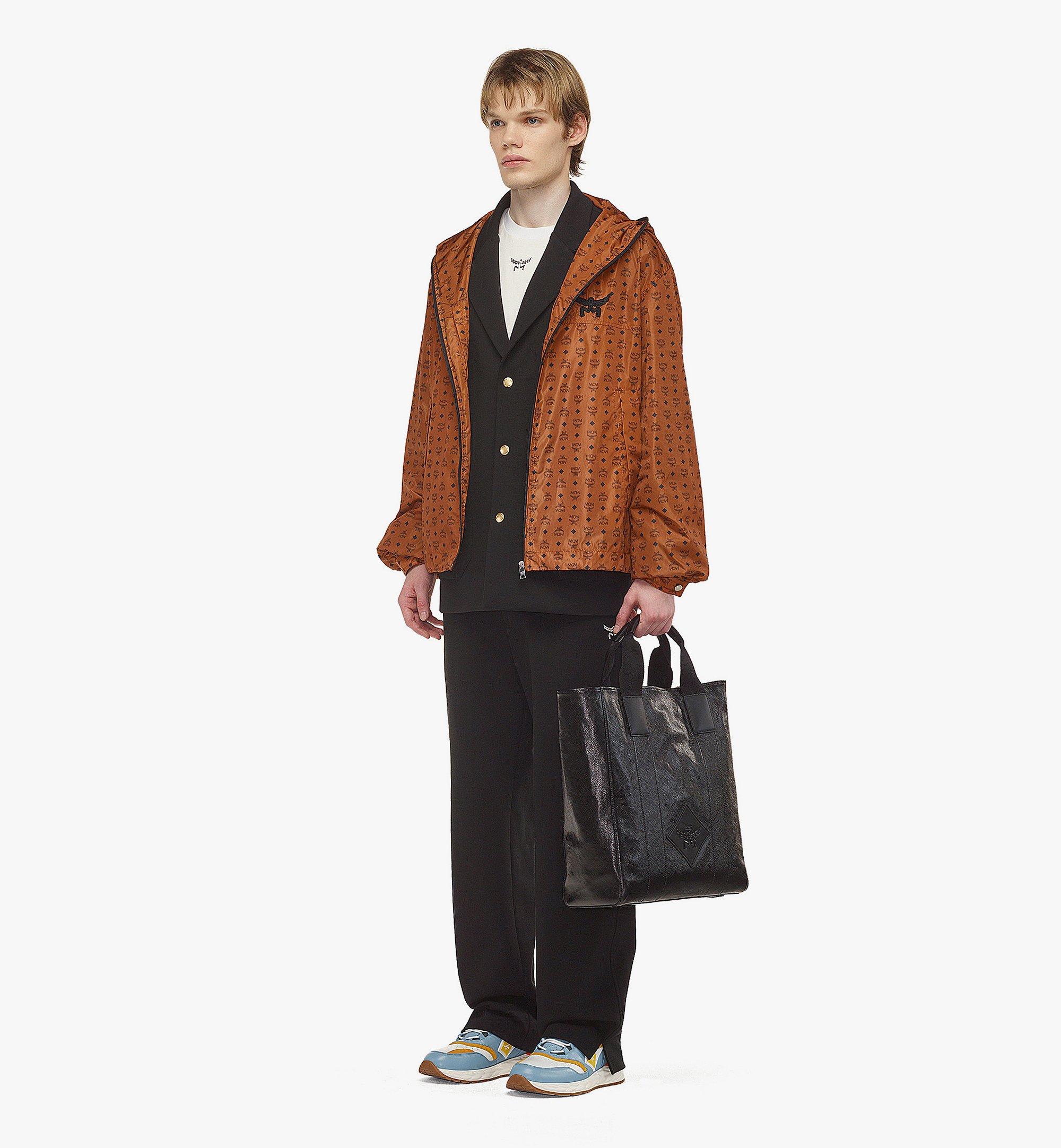 MCM リバーシブル ダイヤモンド トートバッグ - キャンバス レザー ミックス Black MMTESAK02BK001 ほかの角度から見る 7
