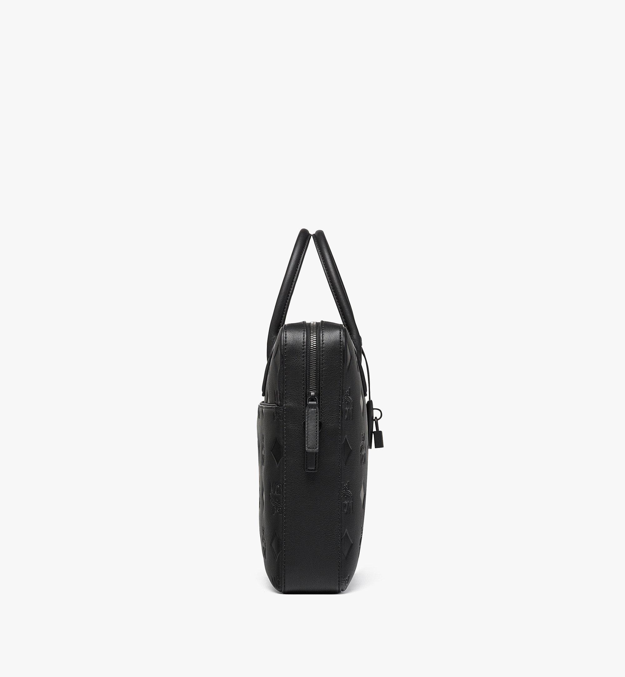 MCM Klassik 맥시 모노그램 레더 브리프케이스 Black MMTESKK01BK001 다른 각도 보기 1