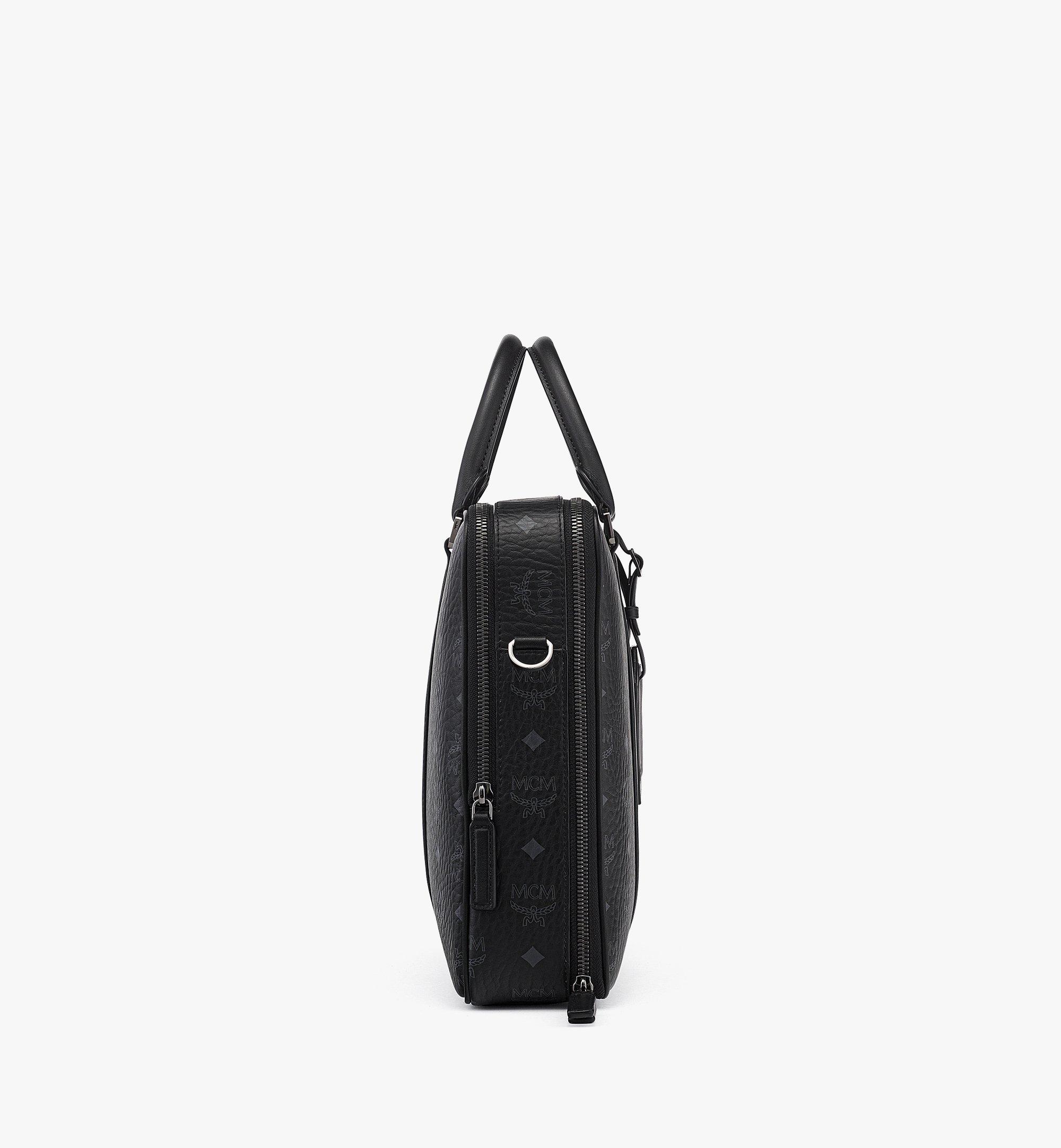 MCM Klassik Briefcase in Visetos Black MMTFAKK01BK001 Alternate View 1