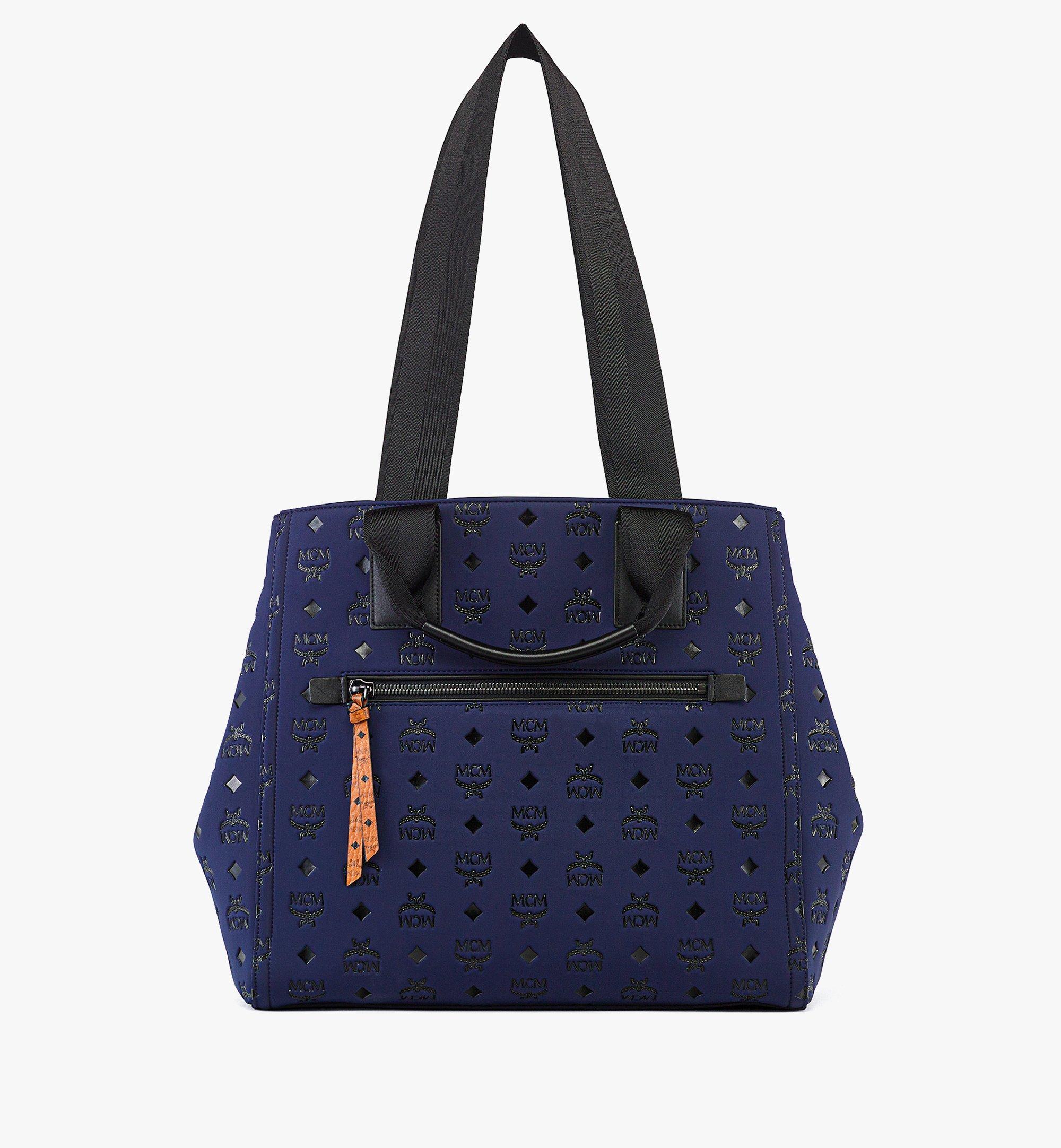 MCM Aren Tote in Monogram Neoprene Blue MMTFSTA03VC001 Alternate View 3
