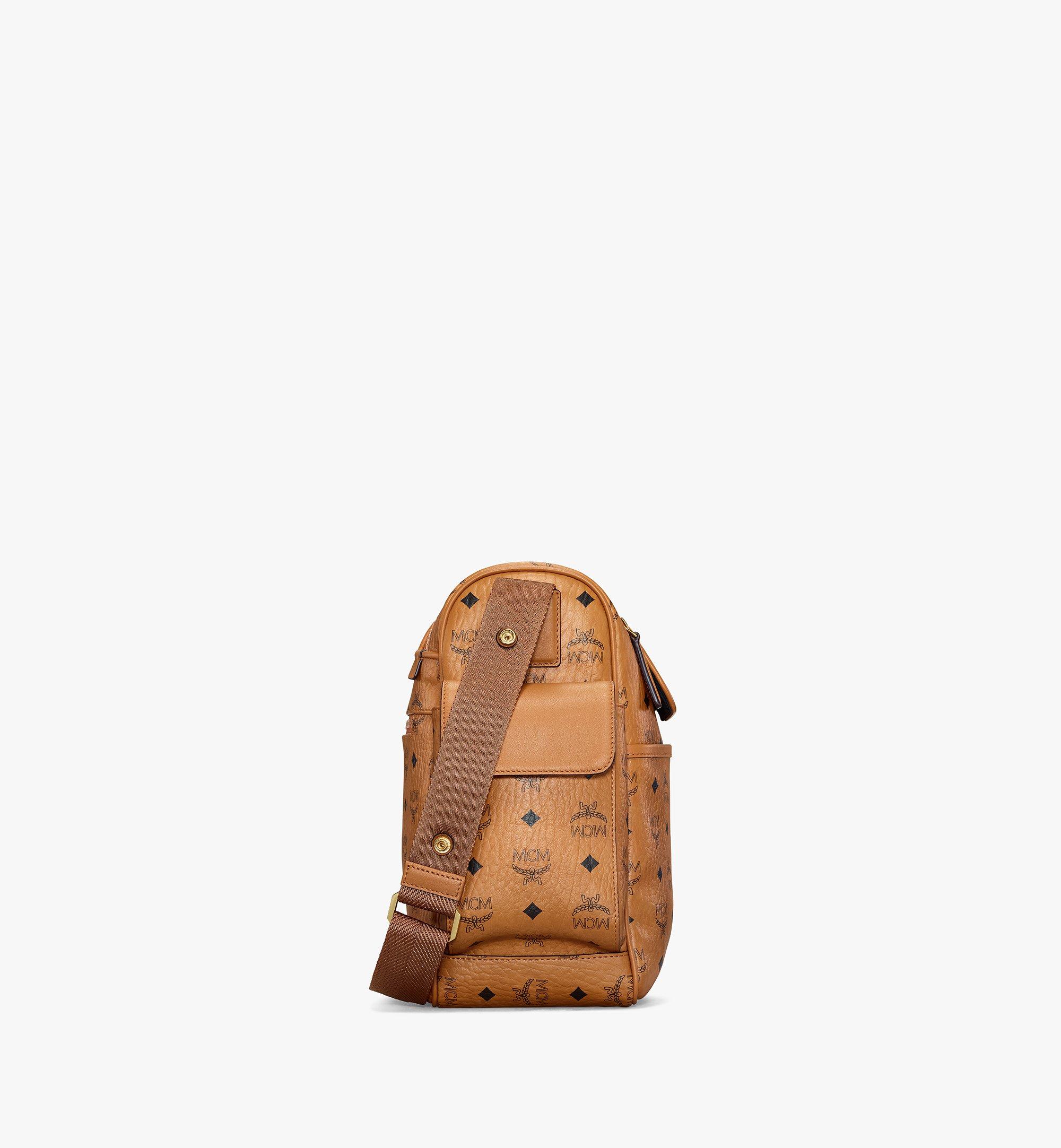 MCM Klassik Mini Top Handle Bag in Brown