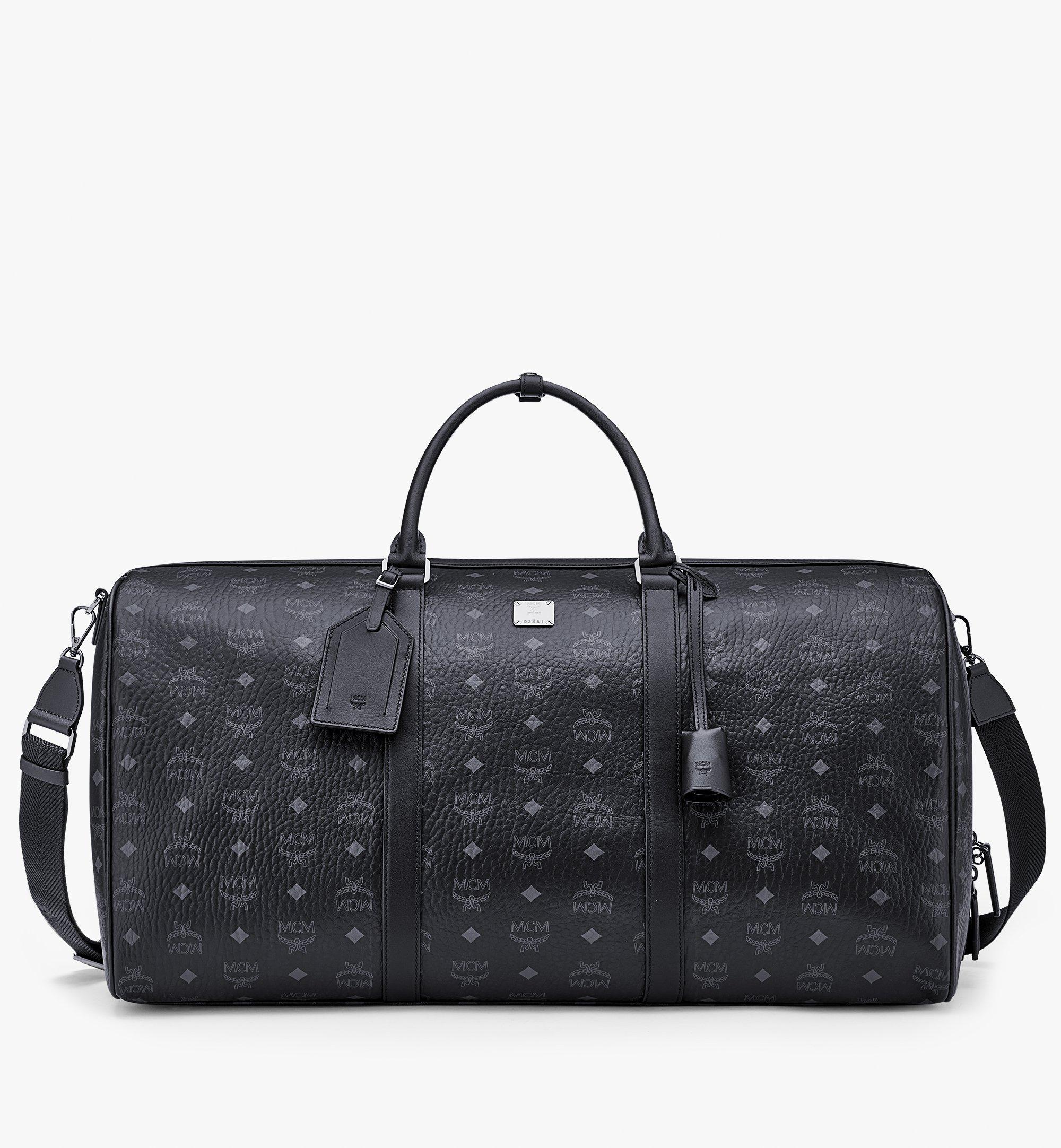 Mcm Ottomar Weekender Bag in Visetos Black Visetos