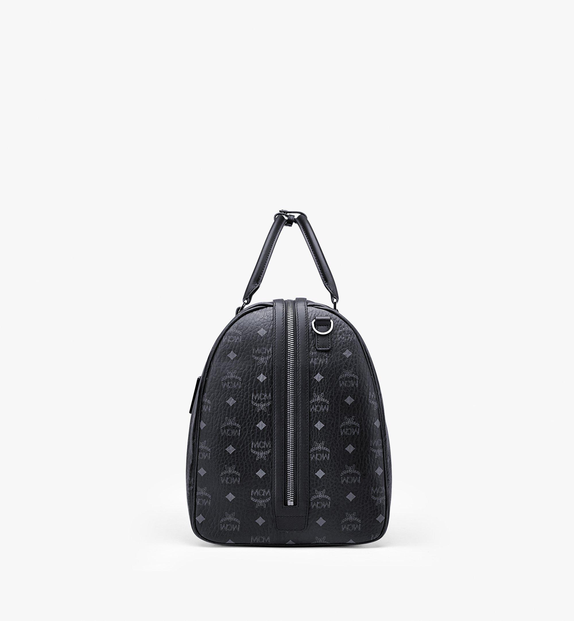 Mcm Ottomar Weekender Bag in Visetos Black Visetos