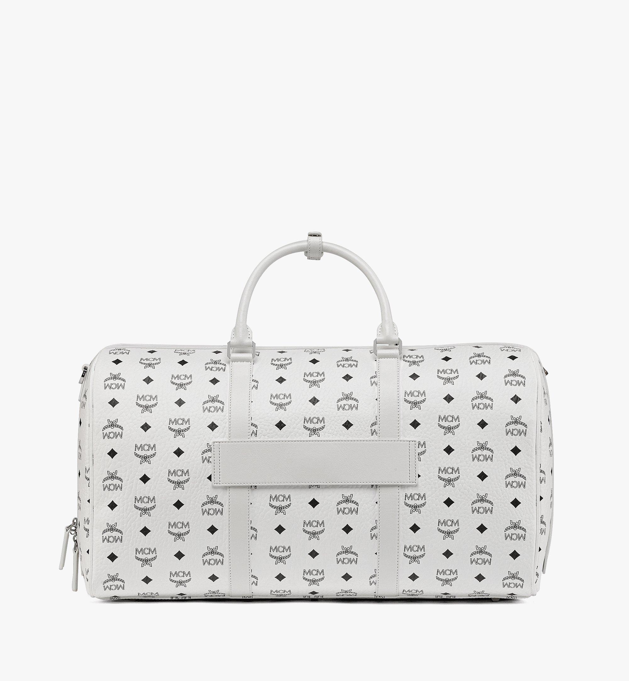 MCM Ottomar Weekender Bag in Visetos White MMVAAVY02WT001 Alternate View 3