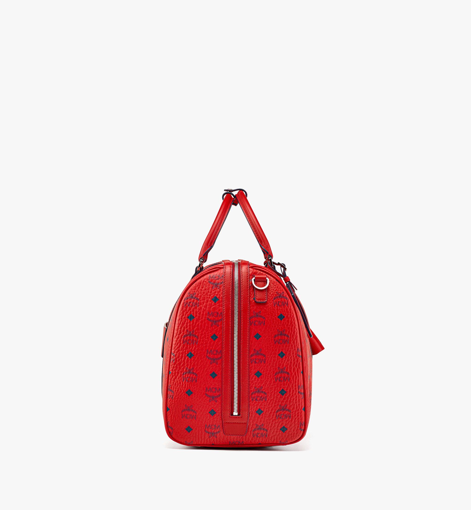 MCM Ottomar Weekender in Candy Red Visetos Red MMVAAVY02XC001 Alternate View 1