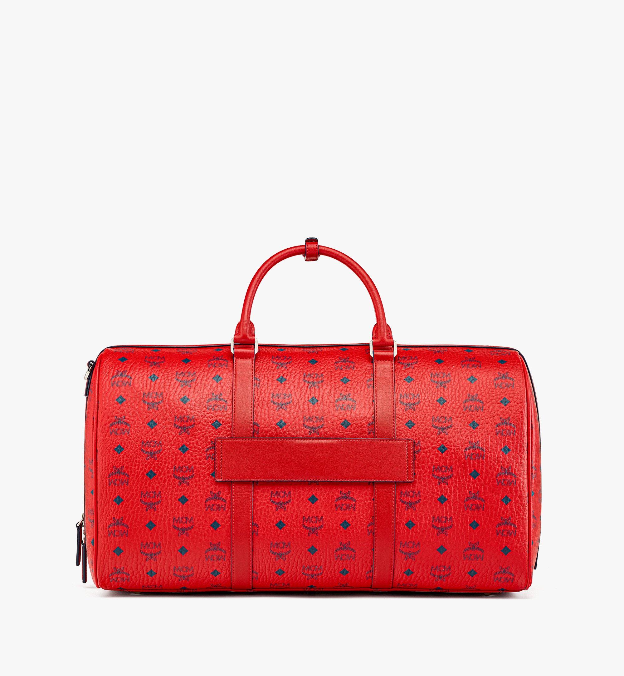 MCM Ottomar Weekender in Candy Red Visetos Red MMVAAVY02XC001 Alternate View 3