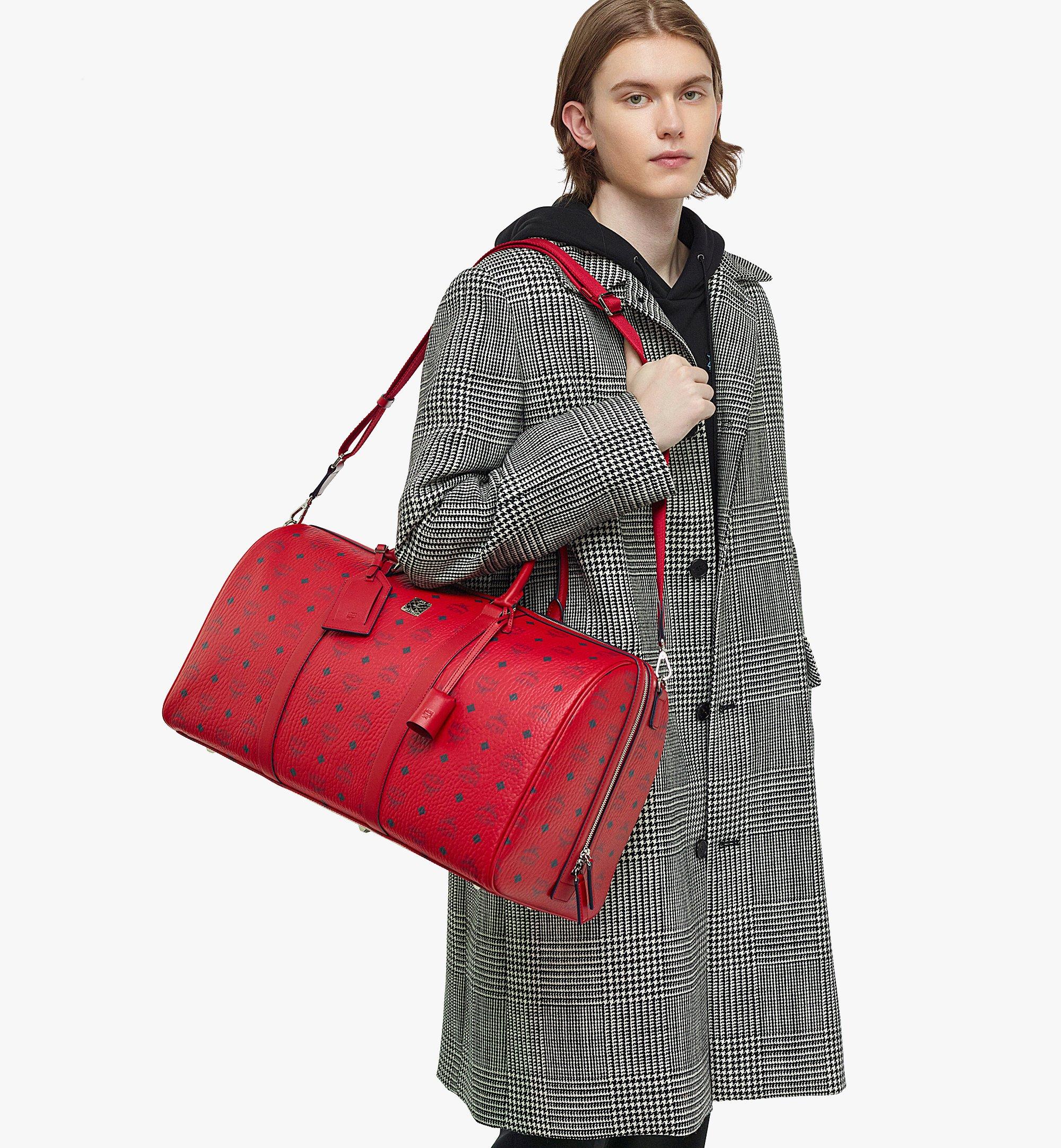 MCM Ottomar Weekender in Candy Red Visetos Red MMVAAVY02XC001 Alternate View 2