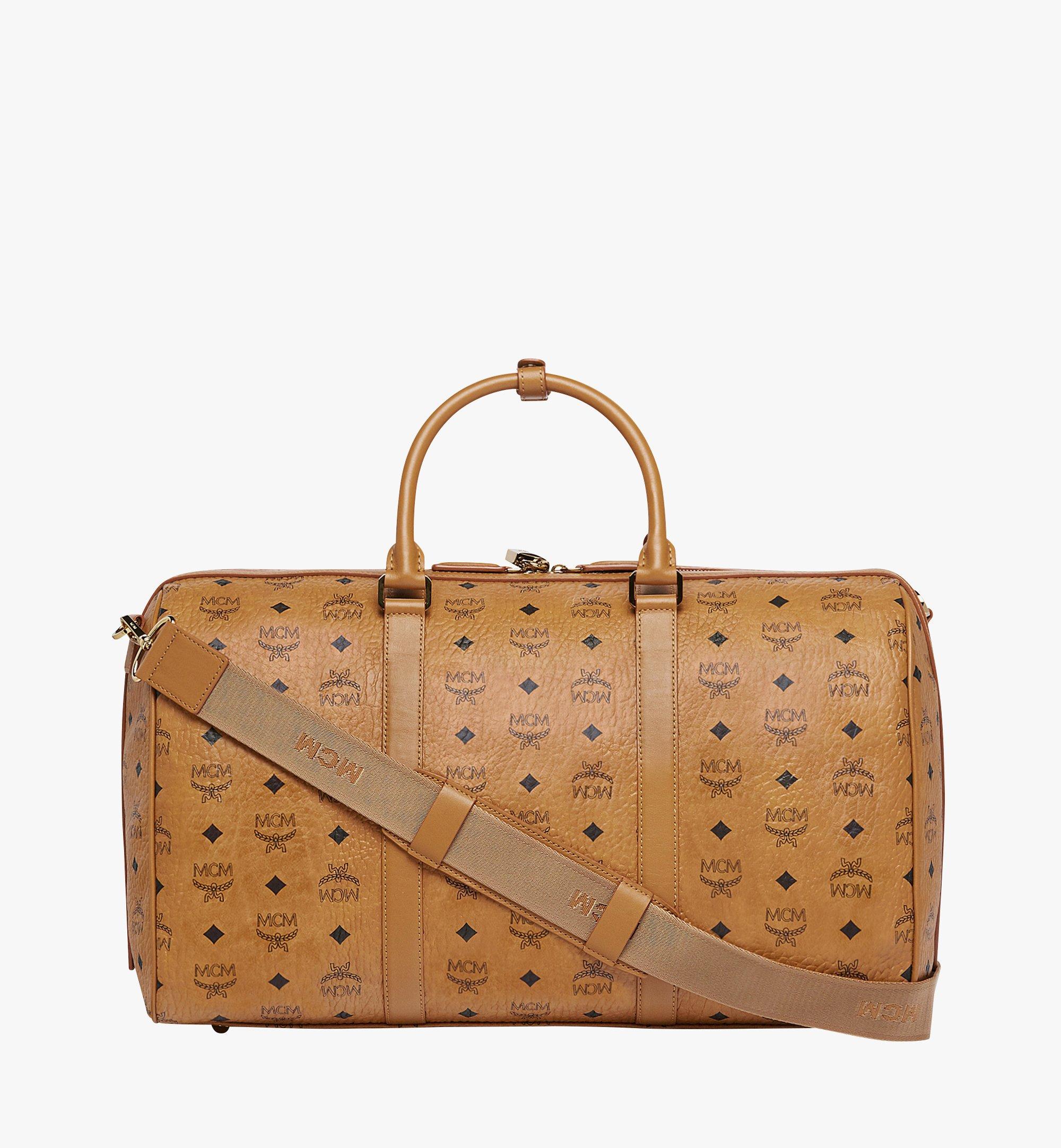 Mcm Men's Ottomar Weekender Bag in Maxi Visetos - Brown - Holdalls