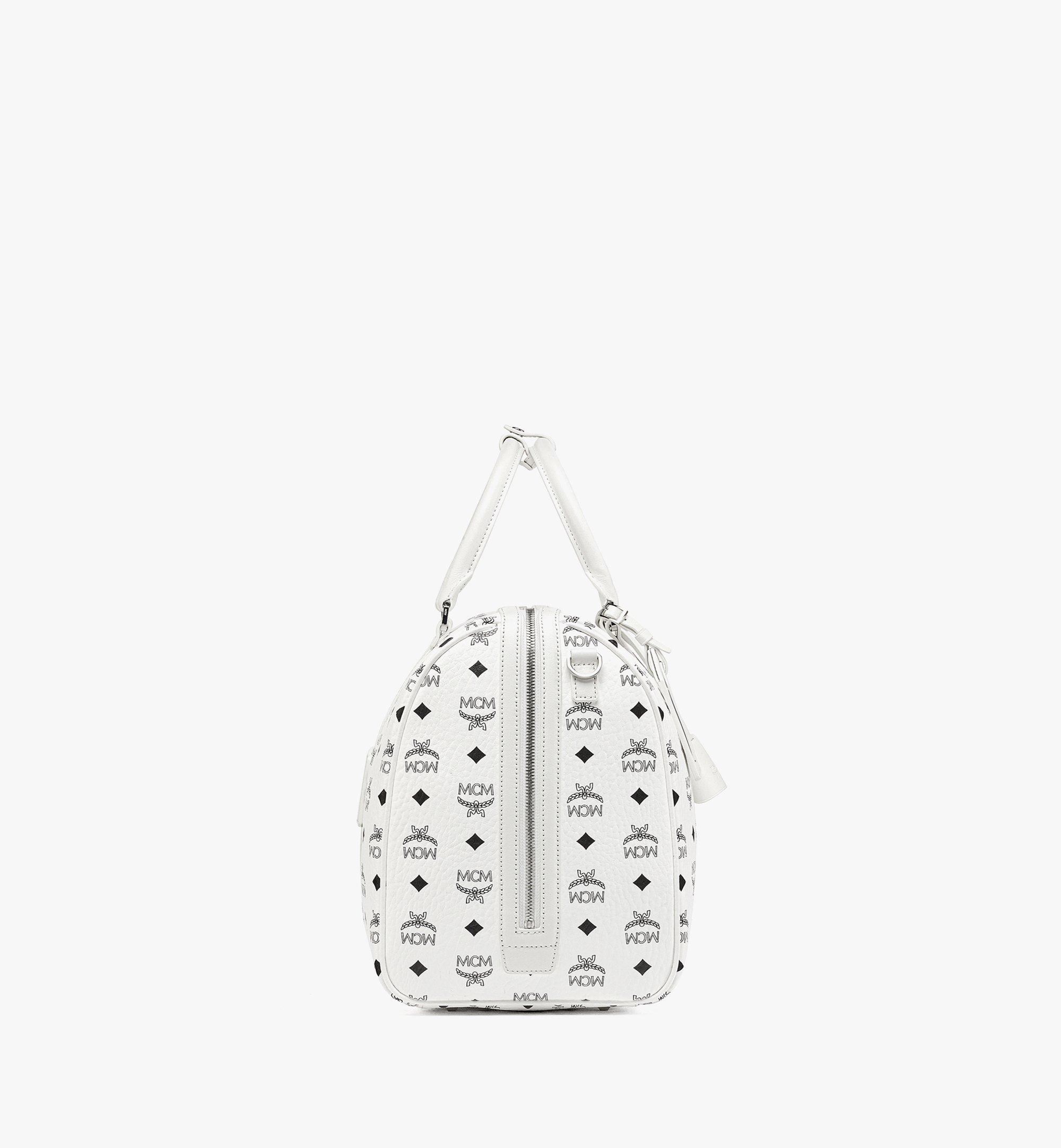 MCM Ottomar Weekender Bag in Visetos White MMVAAVY03WT001 Alternate View 1