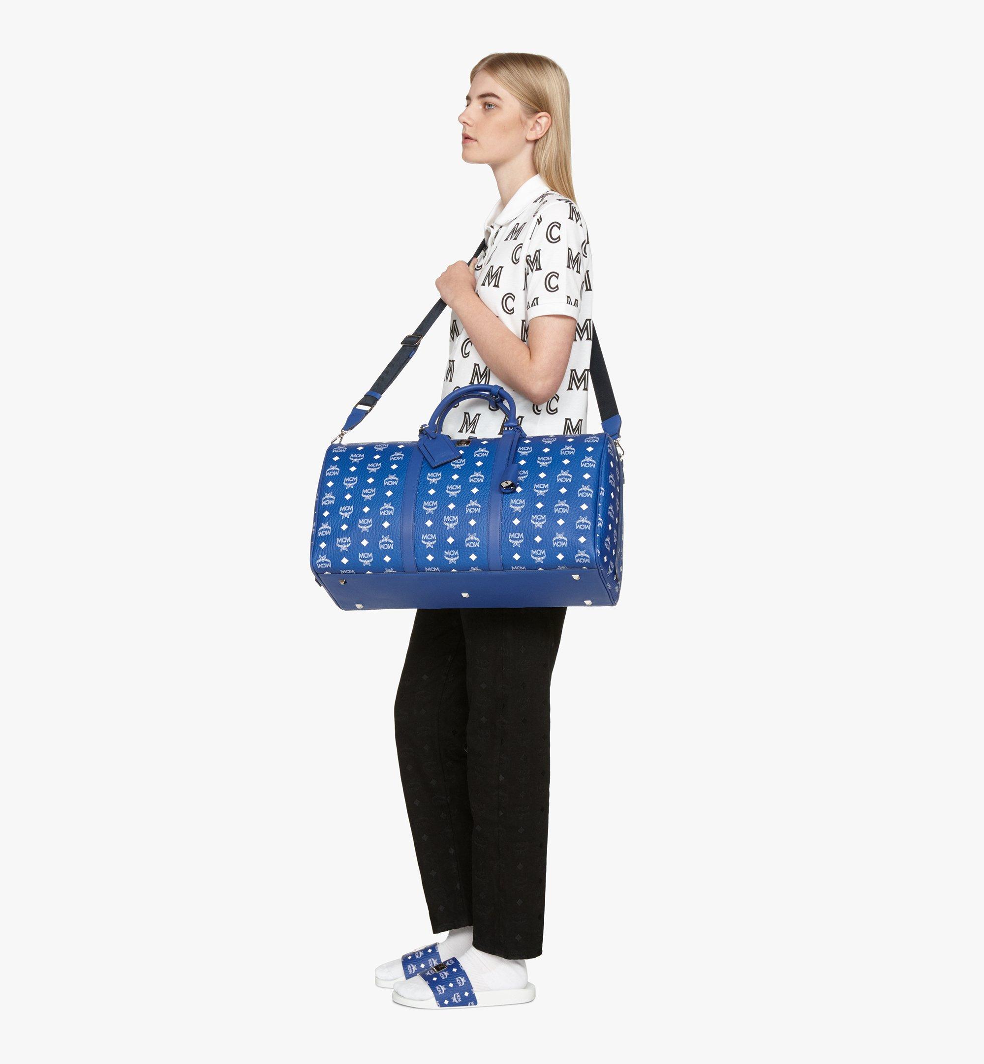 MCM Ottomar Weekender in Visetos Blue MMVASVY01H1001 Alternate View 4