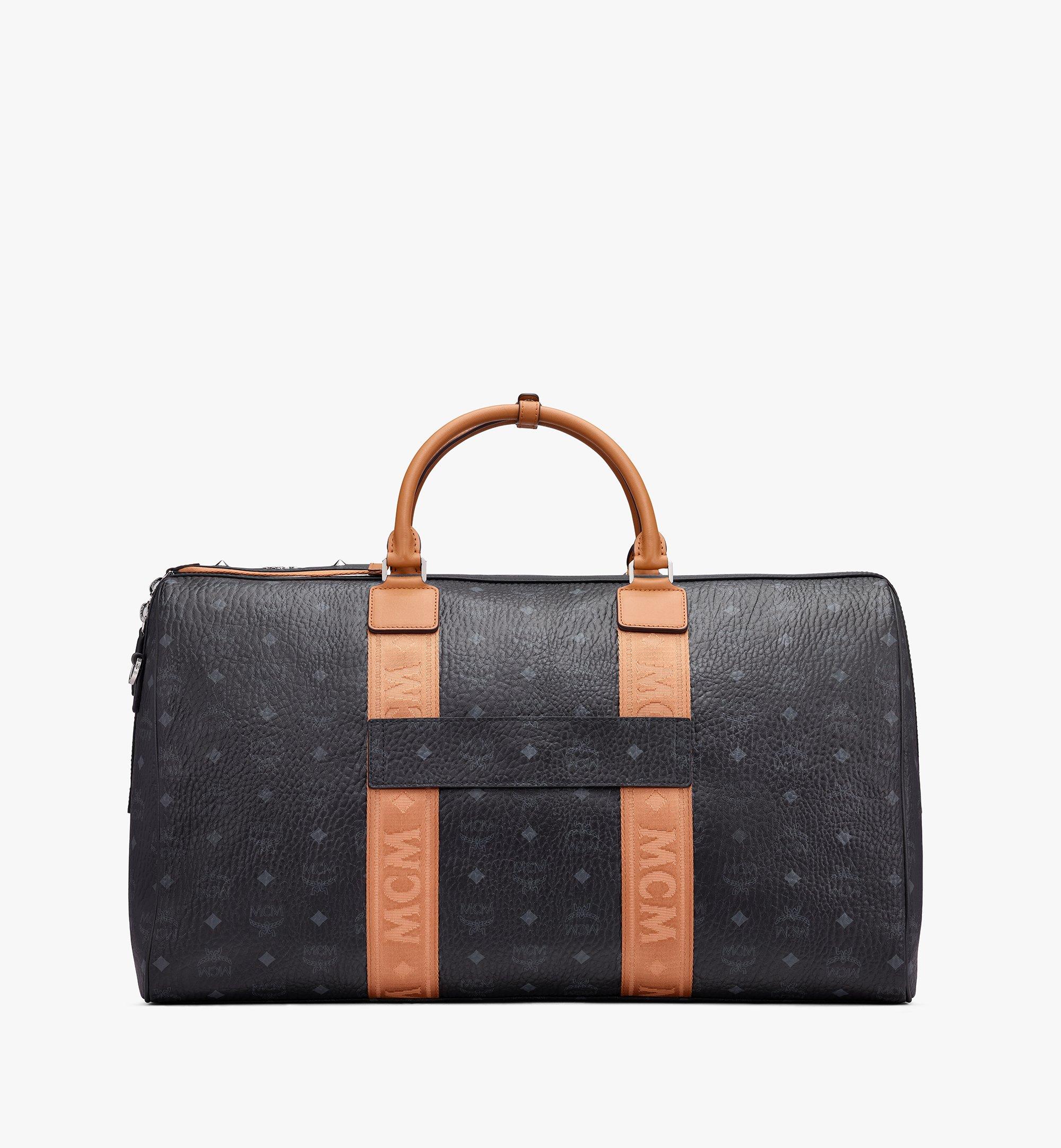 55 cm / 22 in Traveler Weekender Bag in Visetos Black | MCM® US
