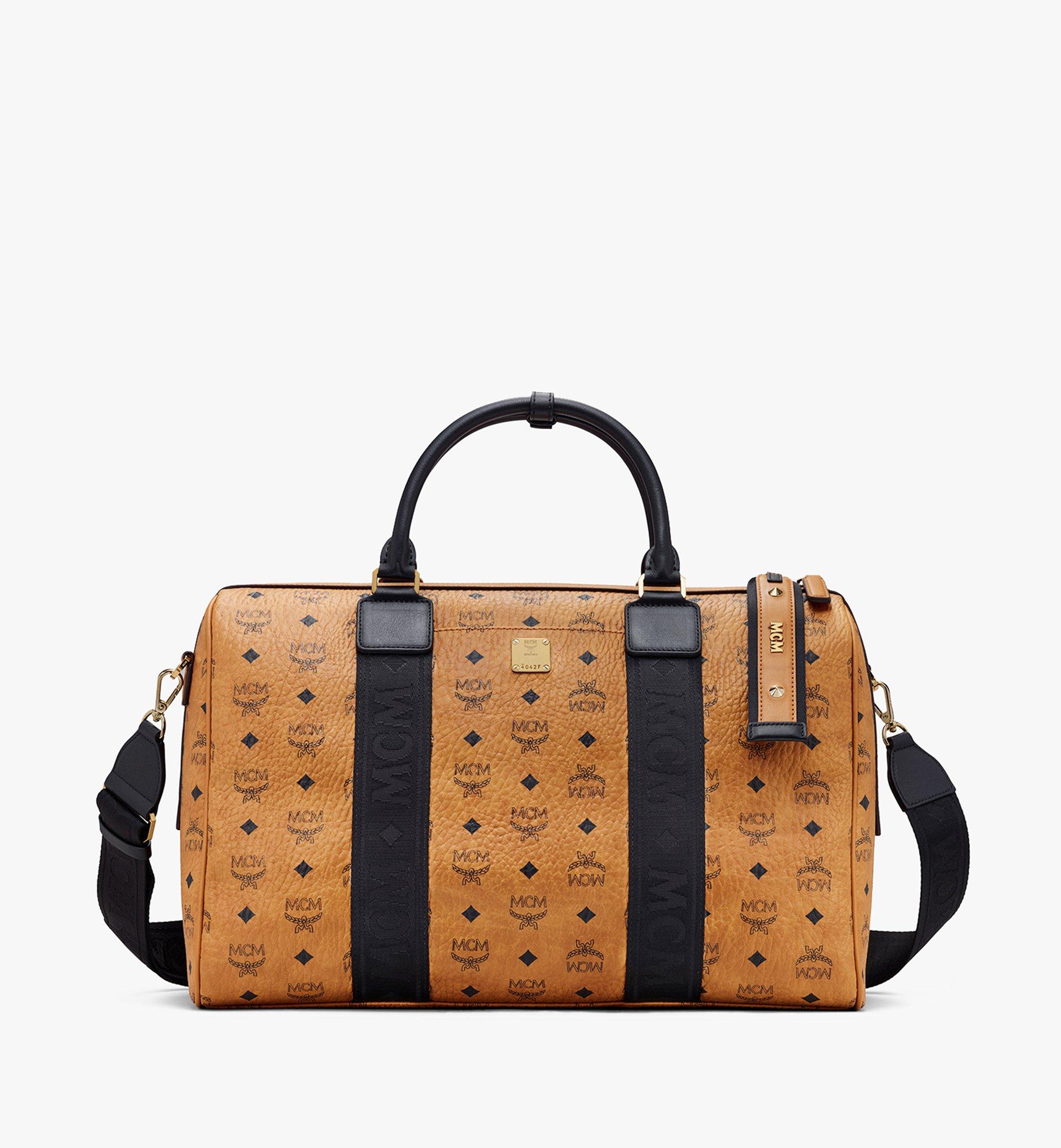 Mcm Ottomar Weekender Bag - Cognac