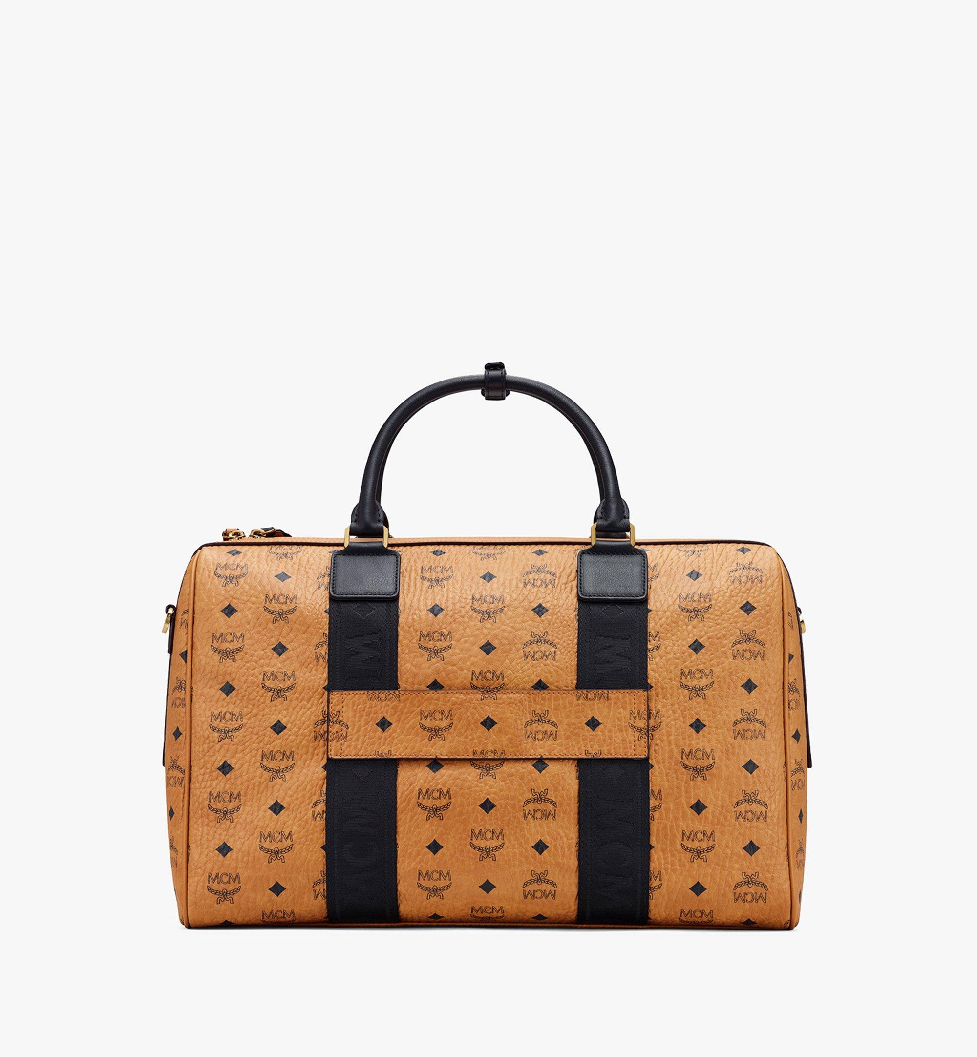 Mcm Ottomar Weekender Bag - Cognac