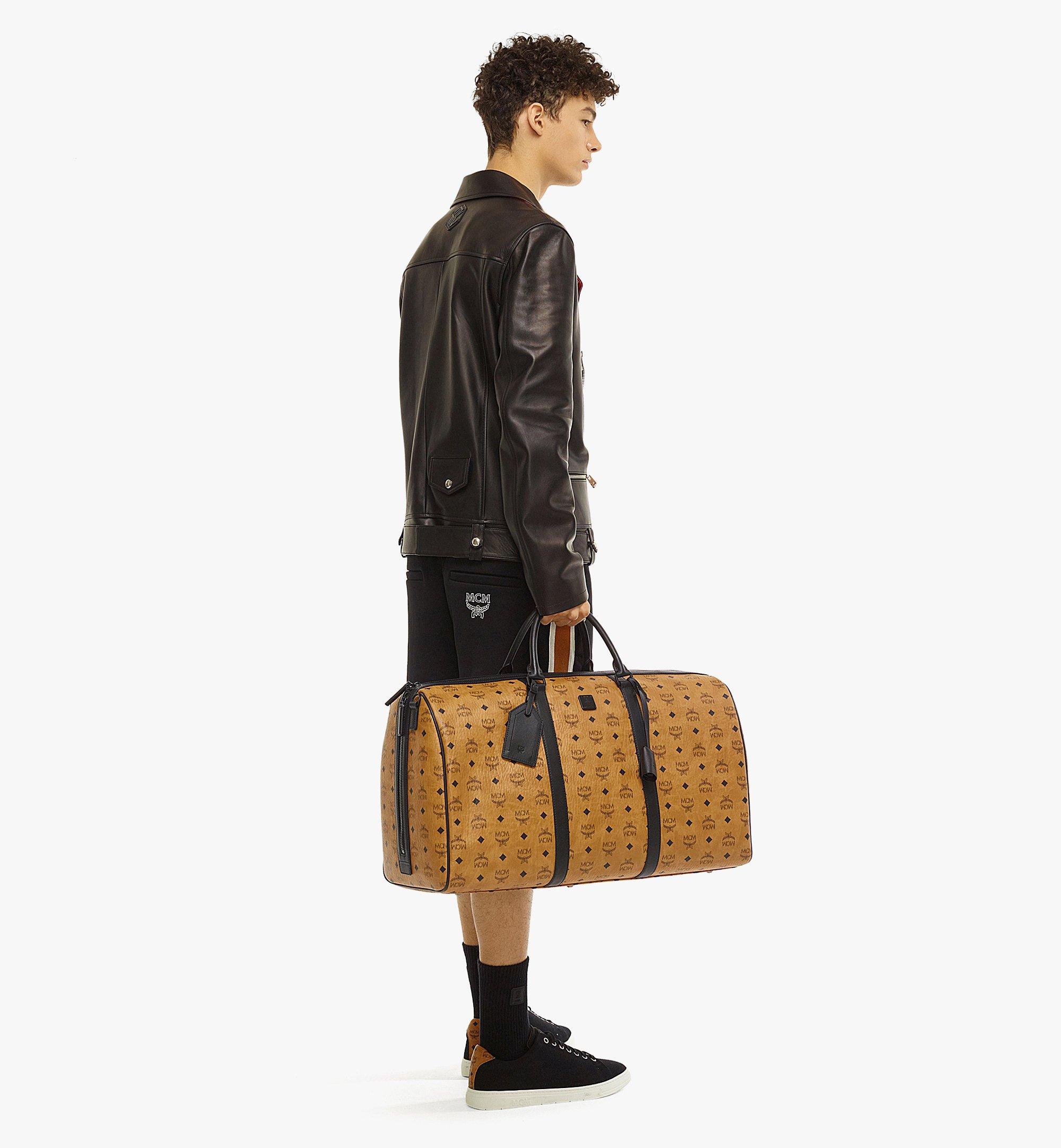 MCM Monogram Weekender Cognac Visetos Duffle Bag