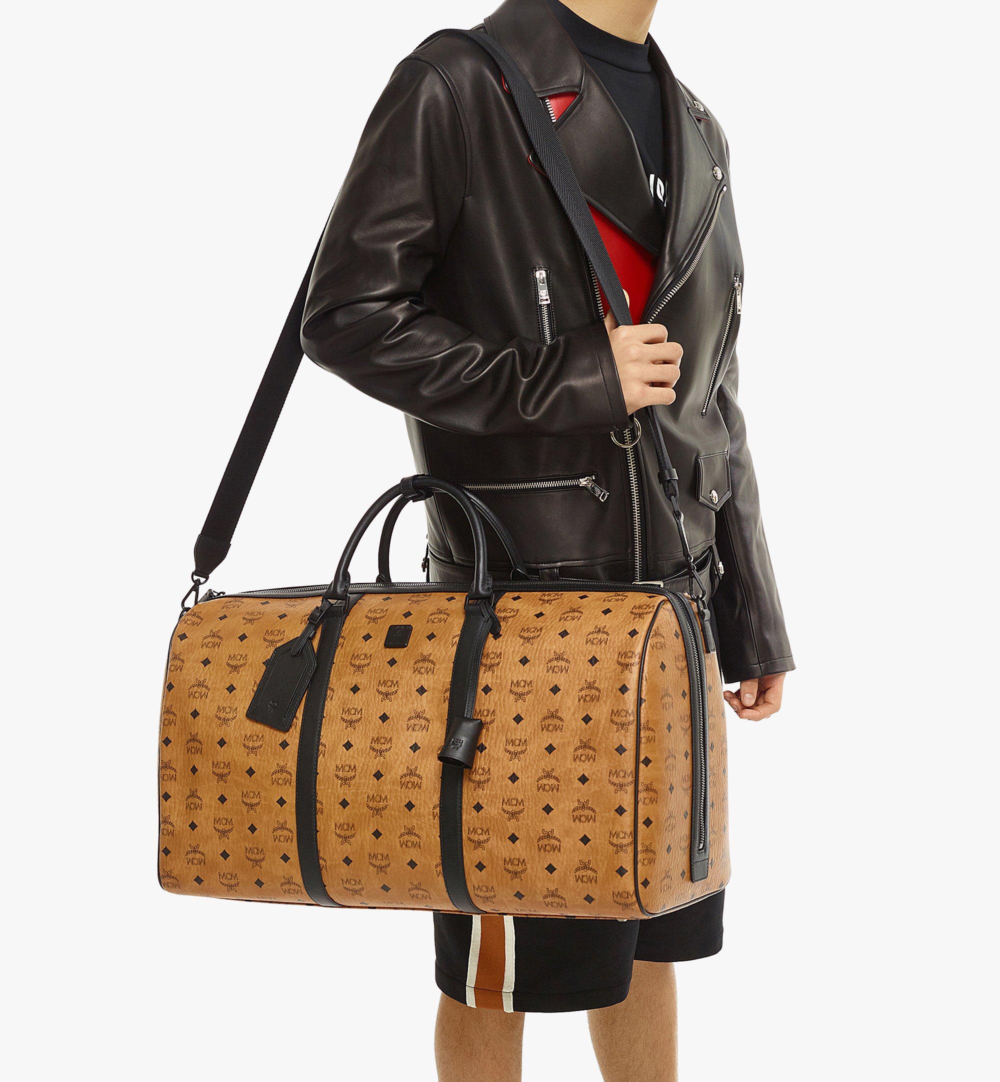 MCM Visetos Carry On Duffle - Brown Luggage and Travel, Handbags