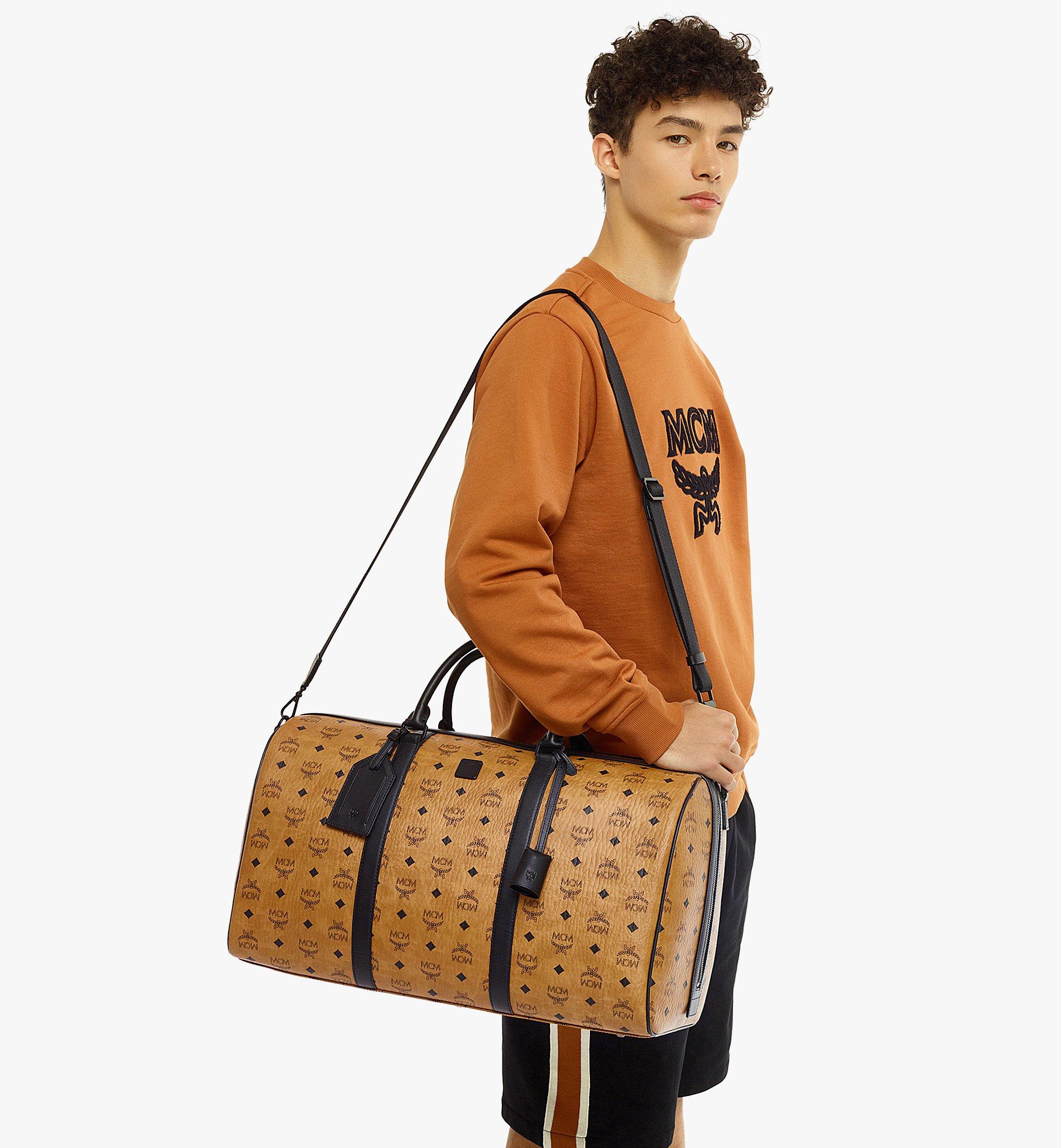 Mcm Ottomar Weekender Bag - Cognac