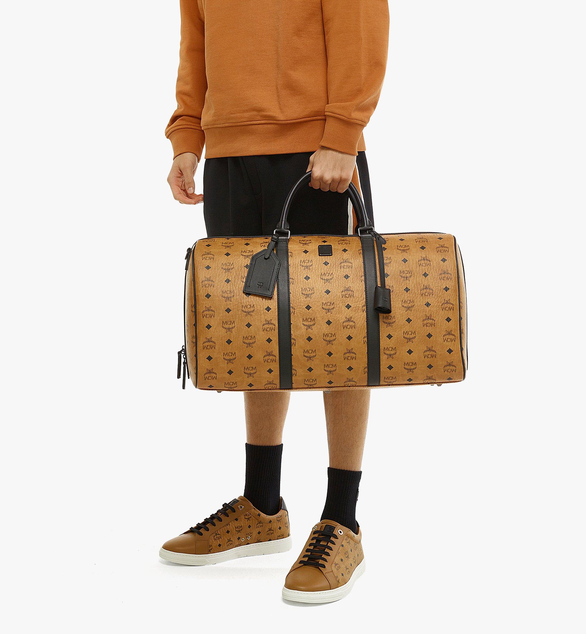 MCM Monogram Weekender Cognac Visetos Duffle Bag