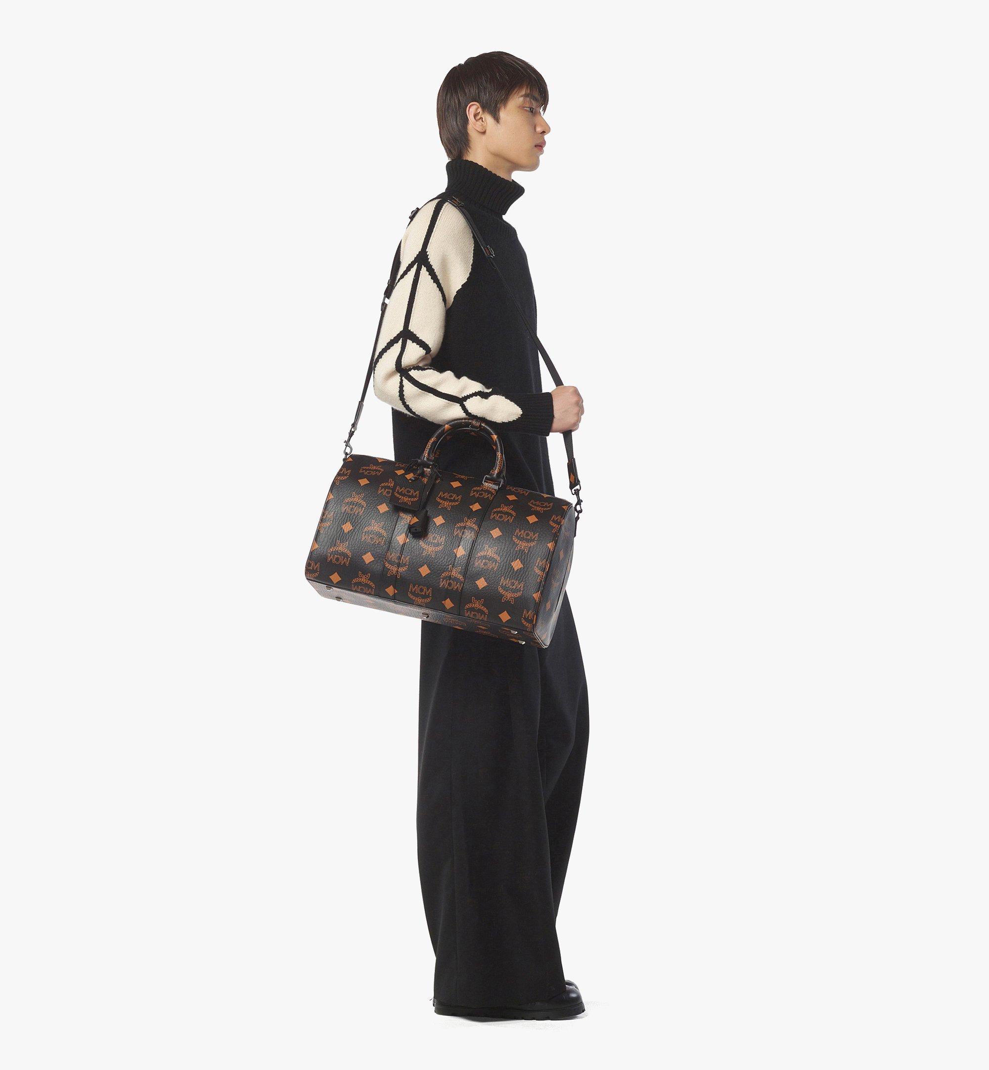 MCM Ottomar Weekender Bag in Maxi Visetos Black MMVDATT01BK001 Alternate View 4