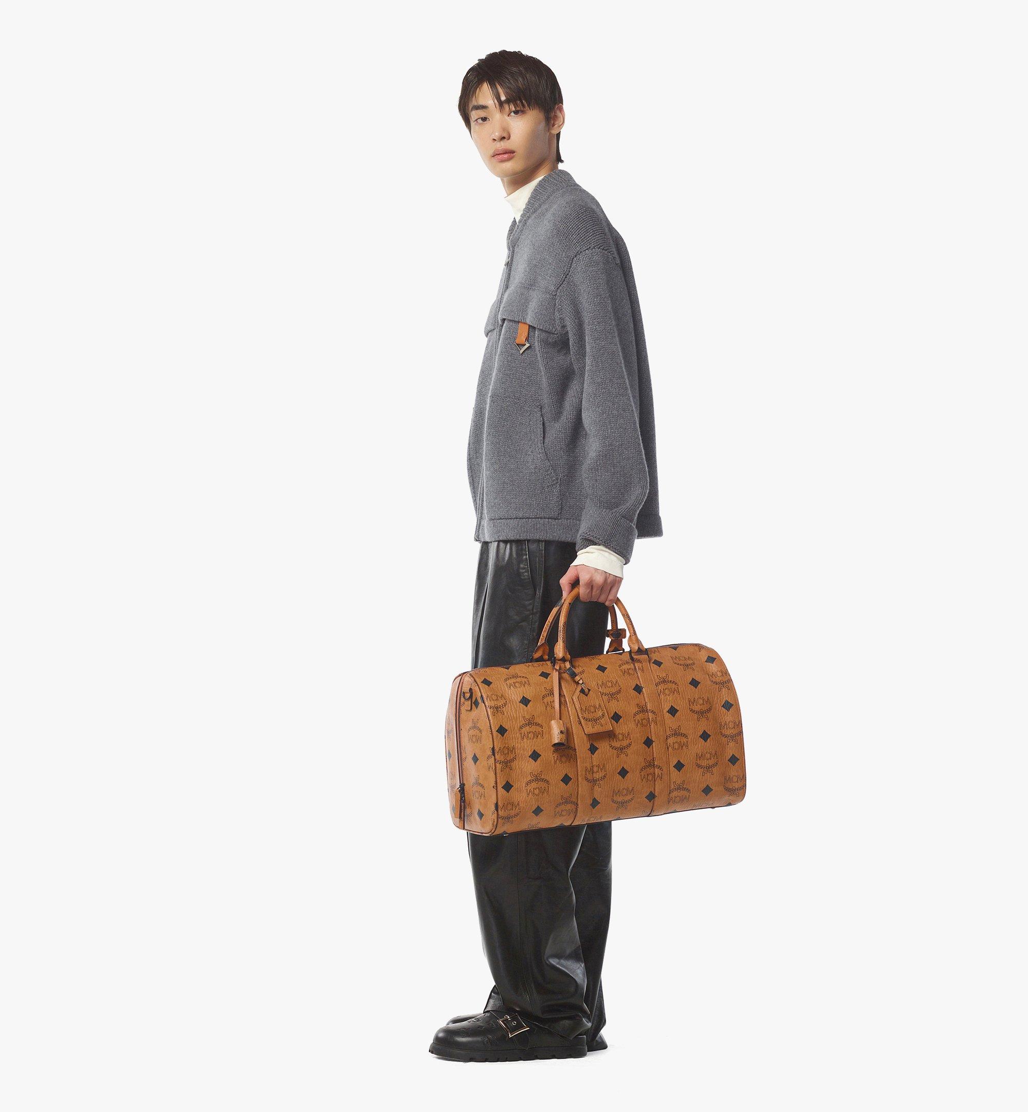 Mcm Ottomar Weekender Bag - Cognac