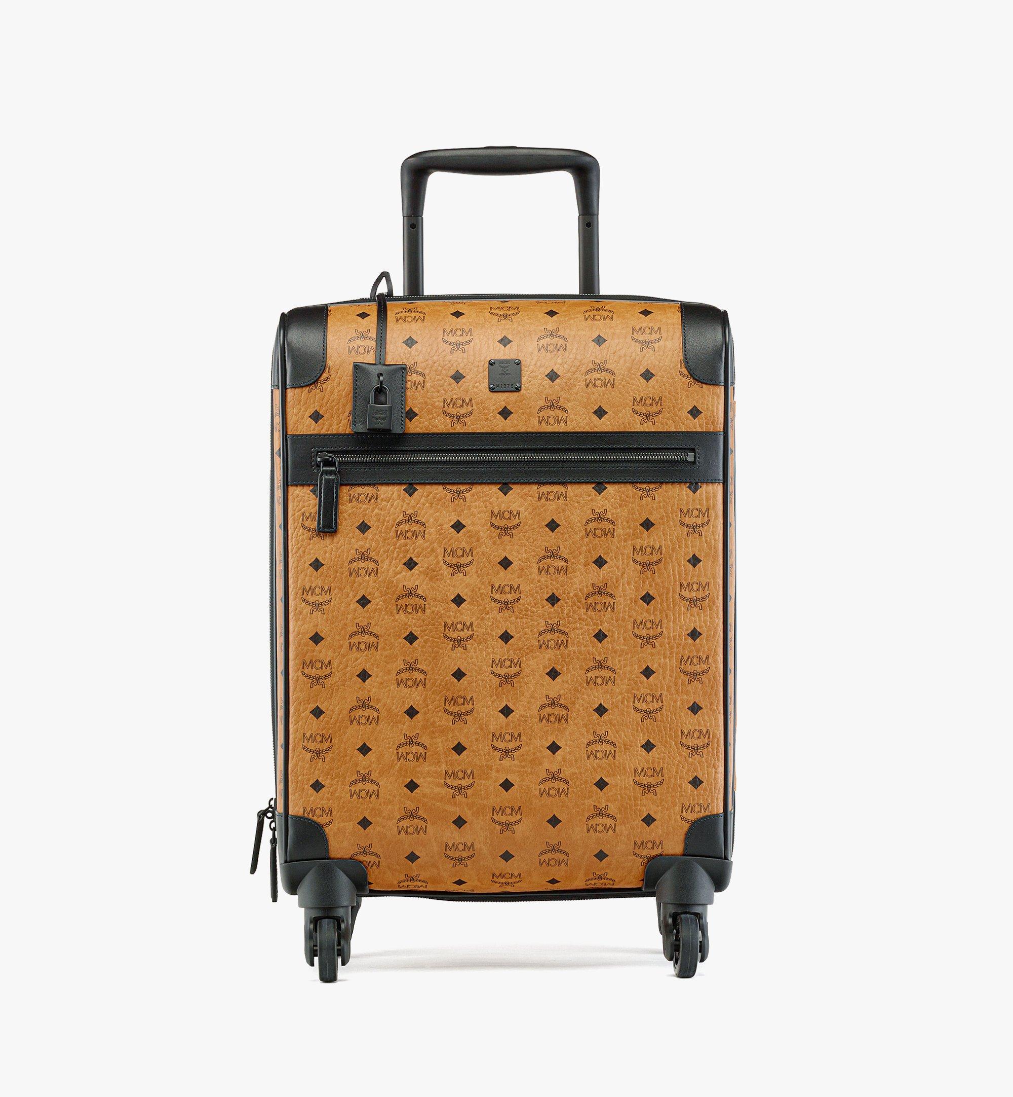 Mcm Ottomar Trolley Cabin Wheeled Carry-On Cognac