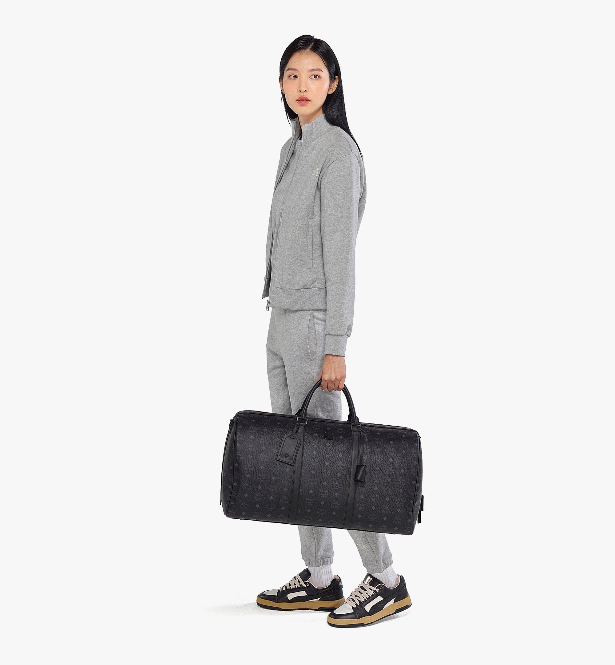 Mcm Ottomar Weekender Bag in Visetos Black Visetos