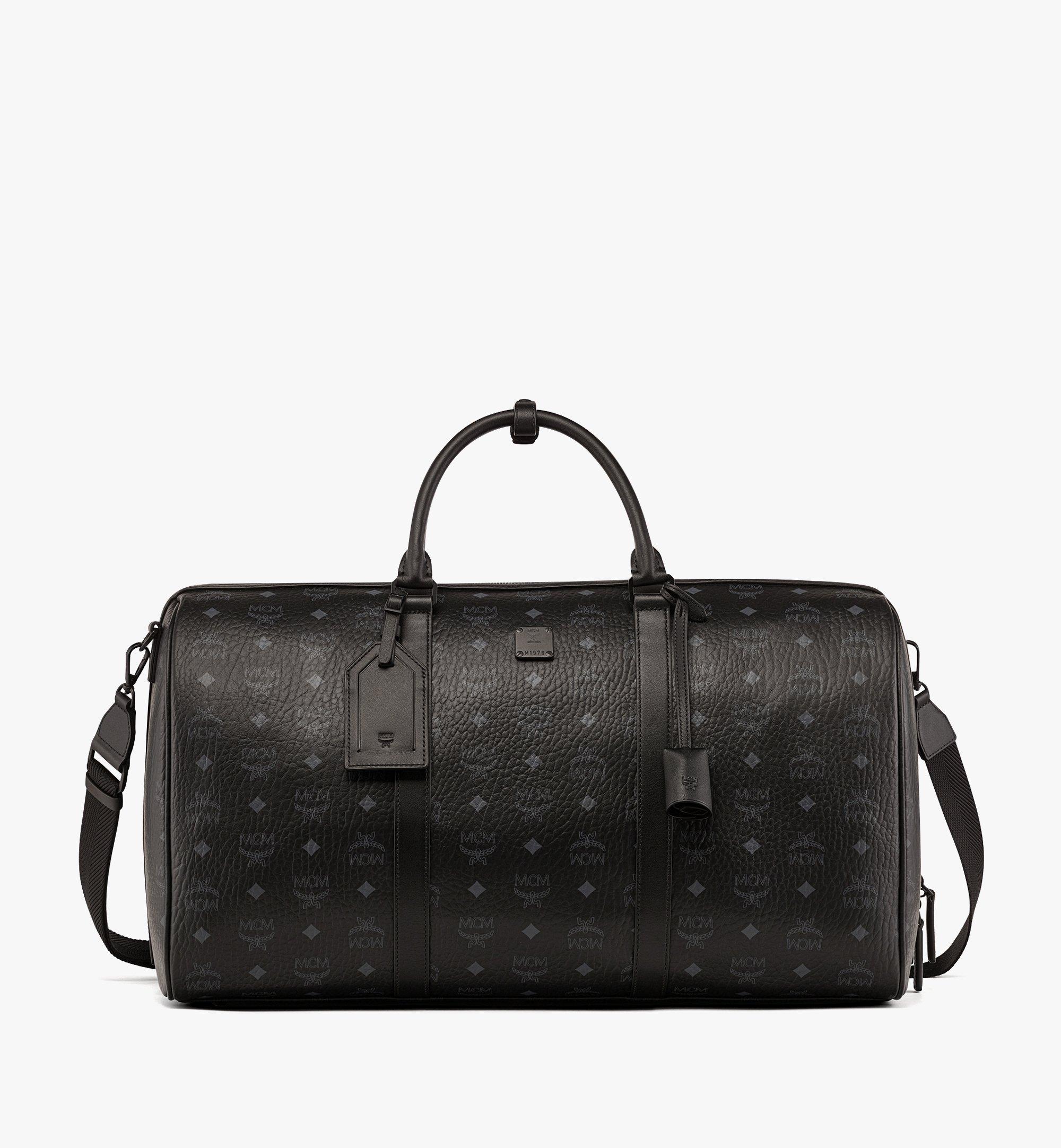 MCM Ottomar Monogram Leather Backpack in Black