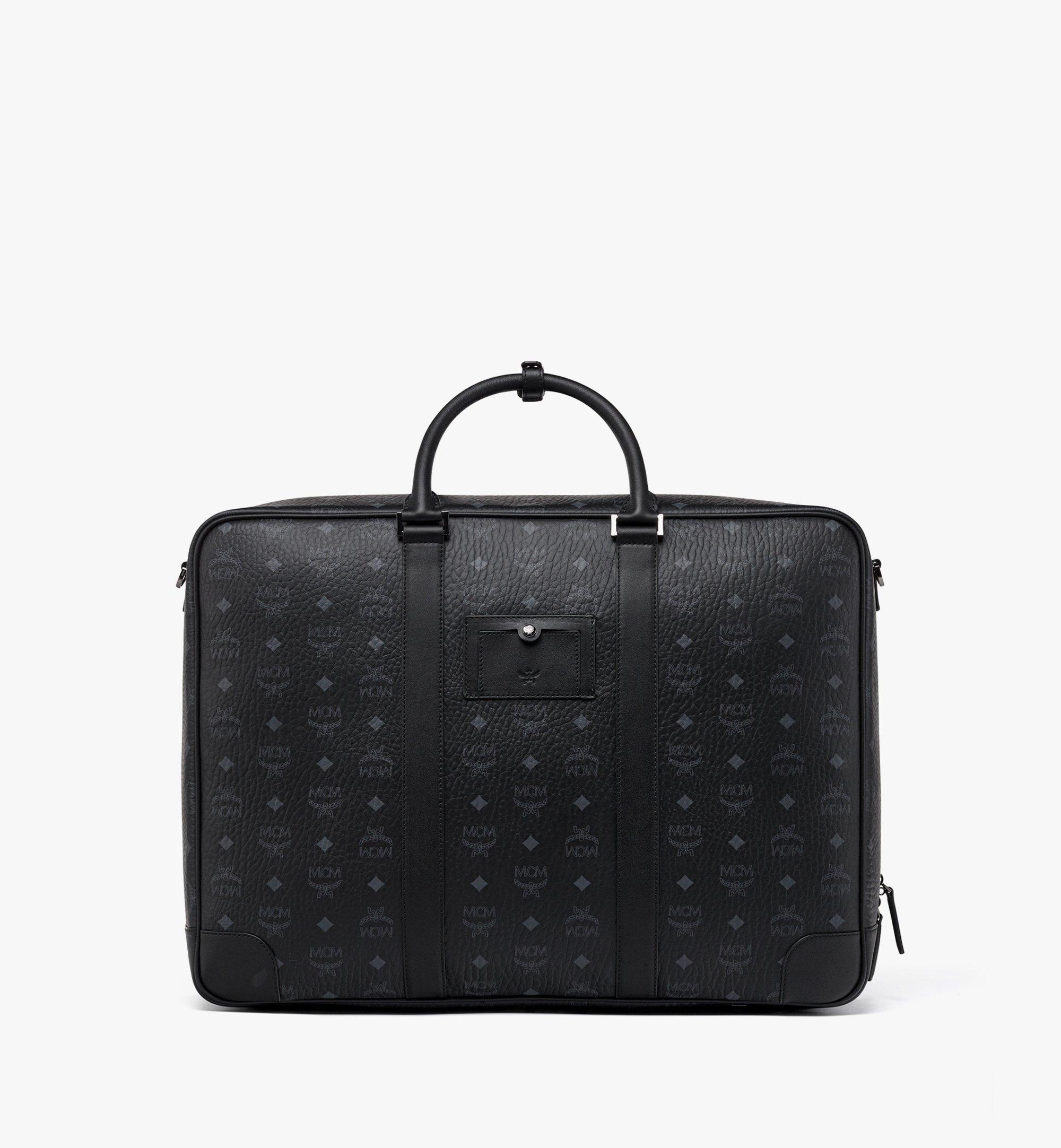 MCM Visetos Black Nylon 2 Way Bag