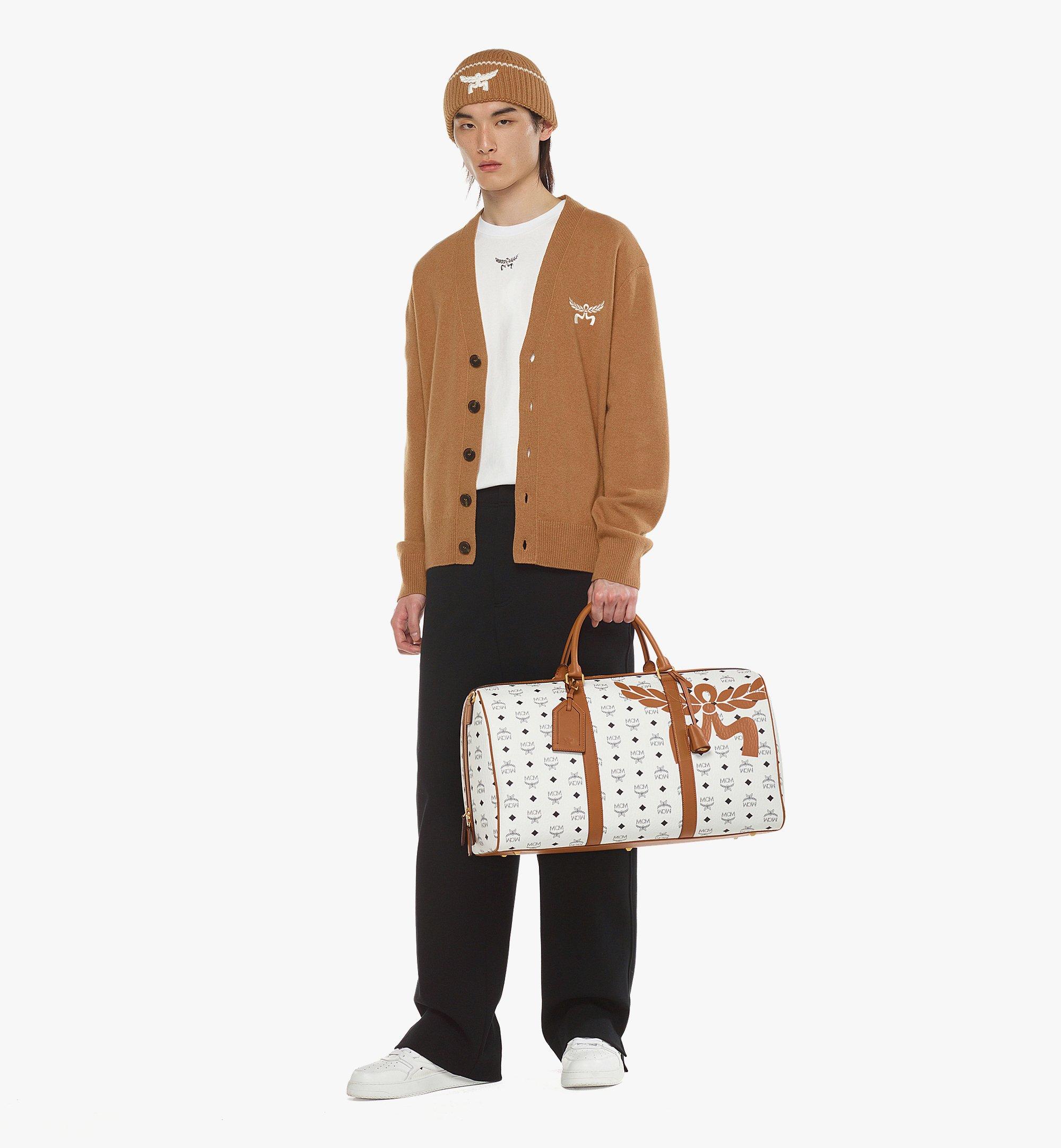 50.5cm 19.9 Ottomar Weekender Bag in Mega Laurel Visetos White MCM US