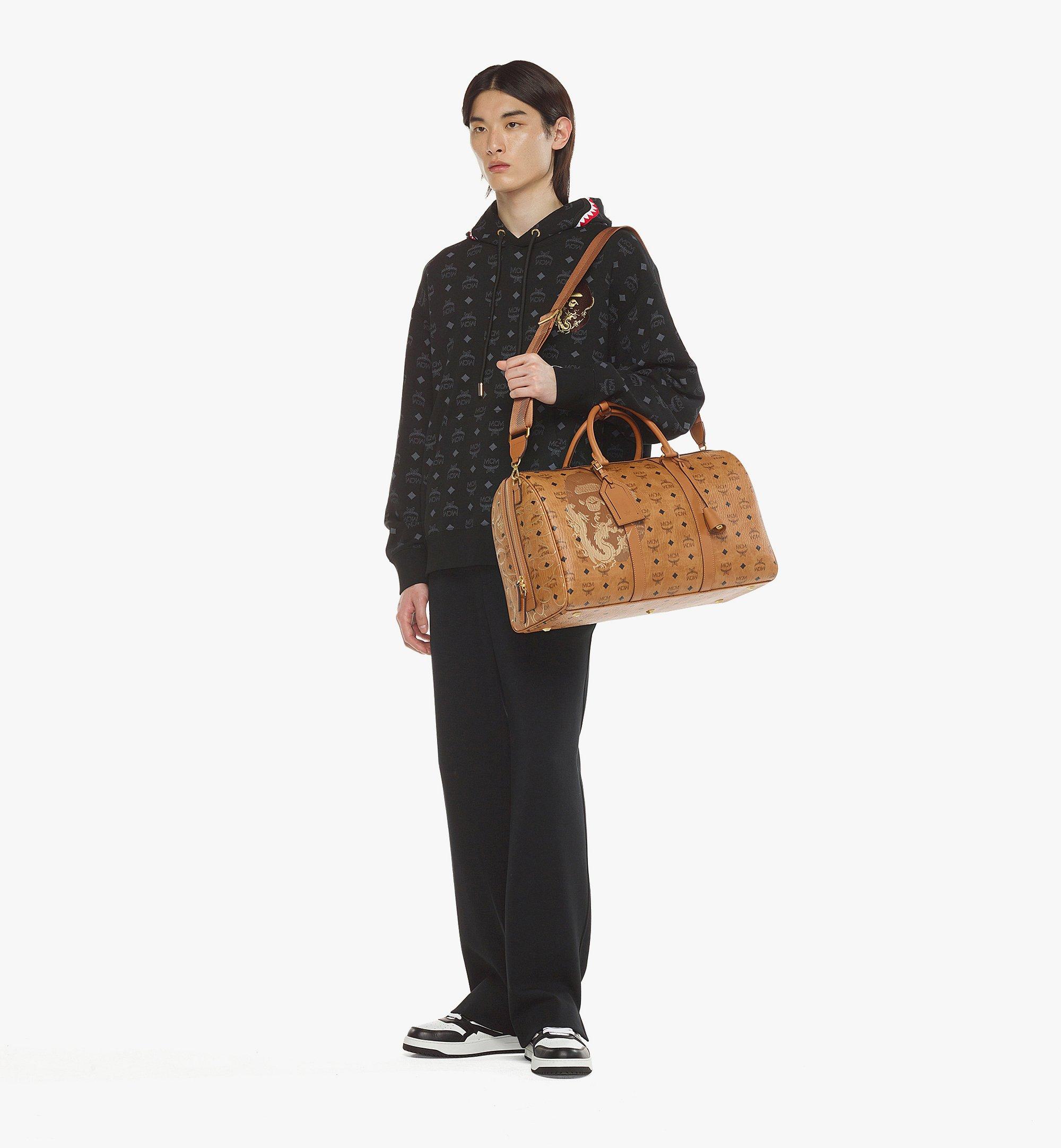 Medium MCM x BAPE Ottomar Weekender Bag in Visetos Cognac MCM US