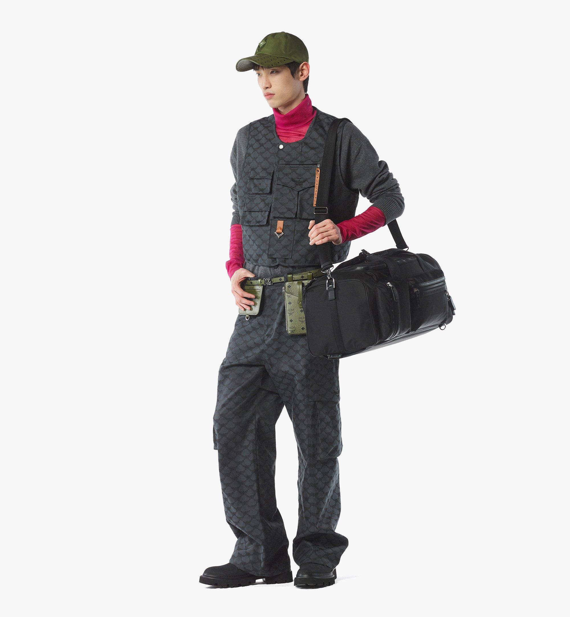 MCM Ottomar Weekender Backpack in ECONYL® and Leather Black MMVFATT01BK001 Alternate View 2