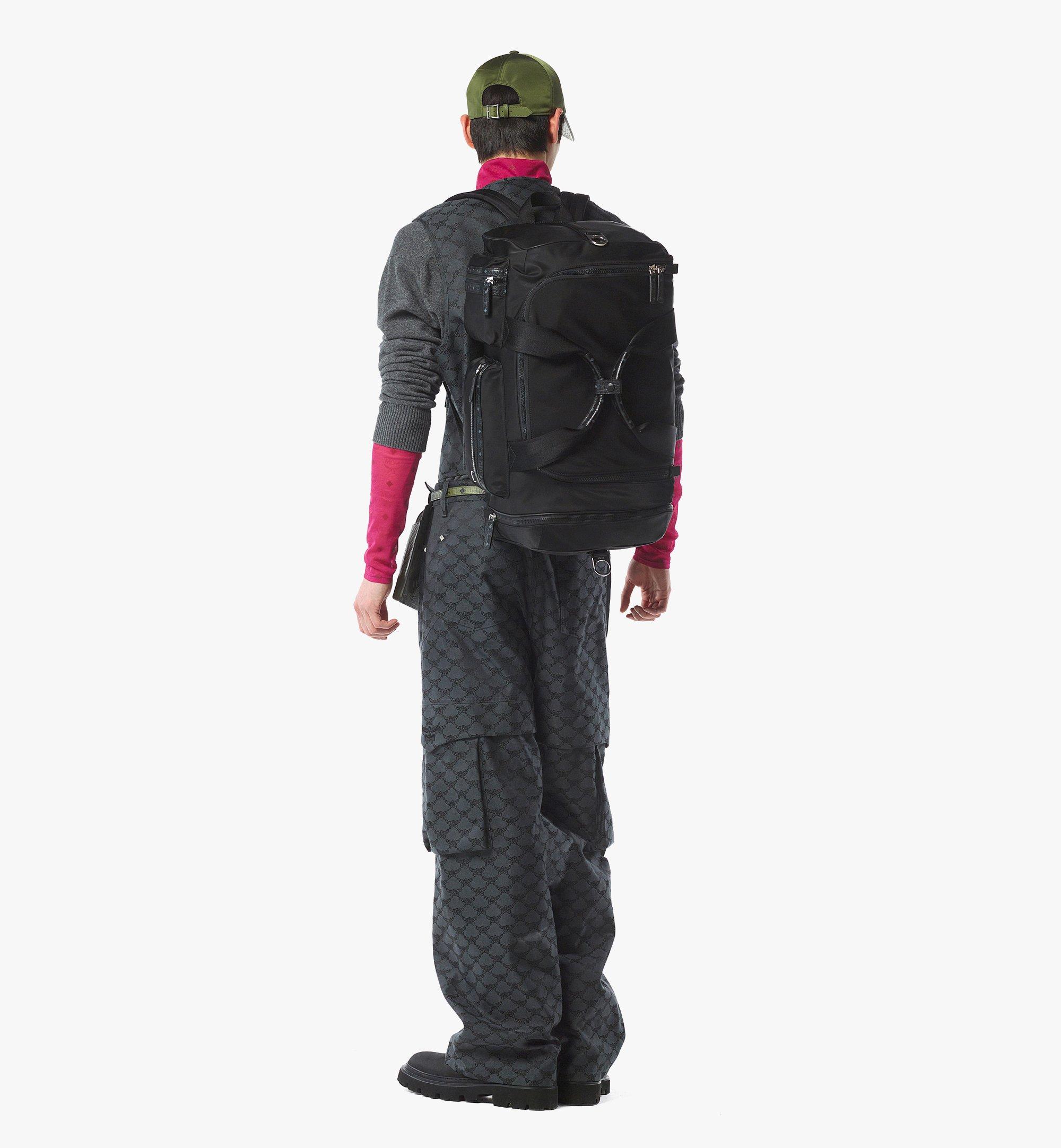 MCM Ottomar Weekender Backpack in ECONYL® and Leather Black MMVFATT01BK001 Alternate View 5