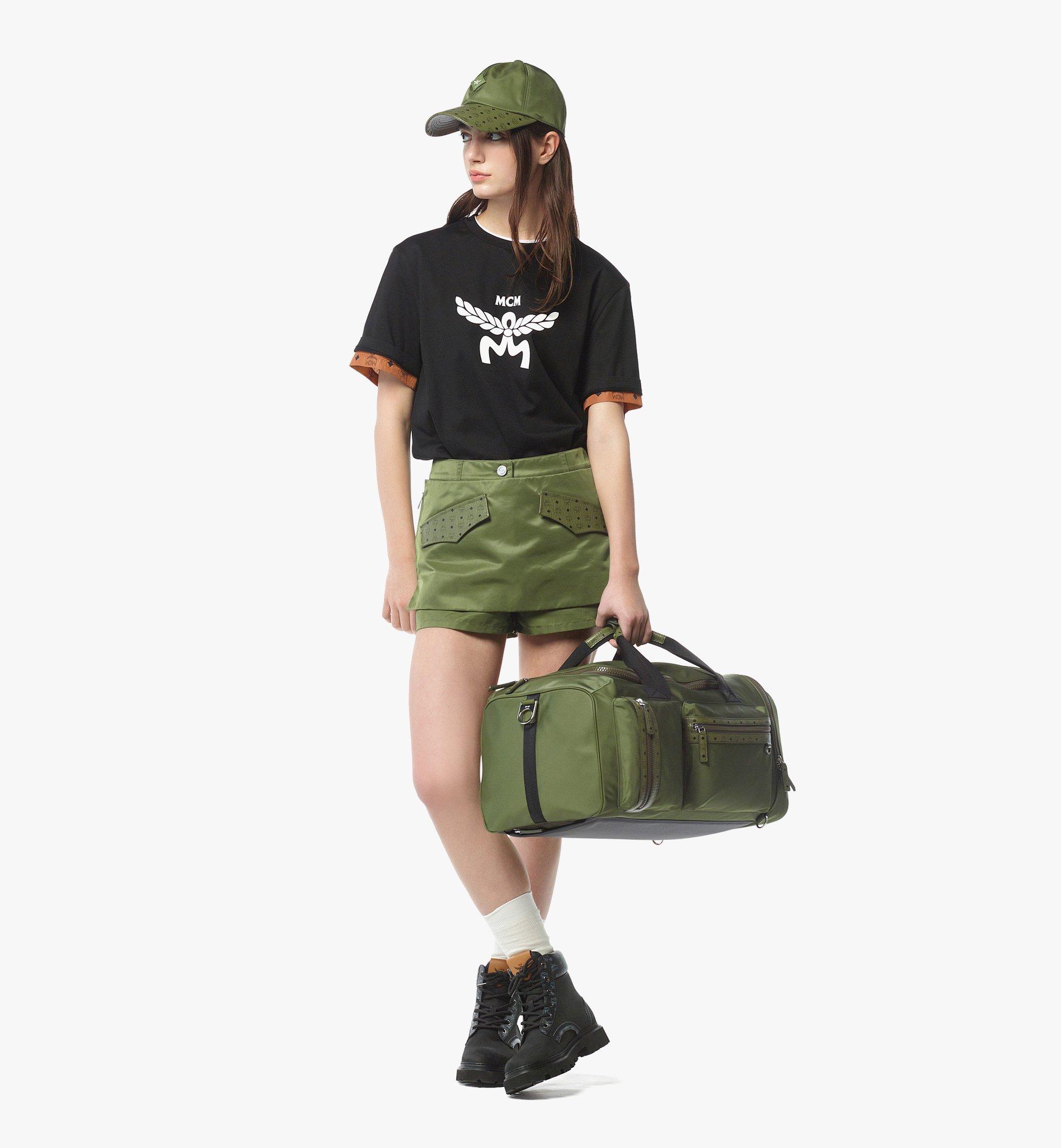 MCM Ottomar Weekender Backpack in ECONYL® and Leather Green MMVFATT01K8001 Alternate View 6