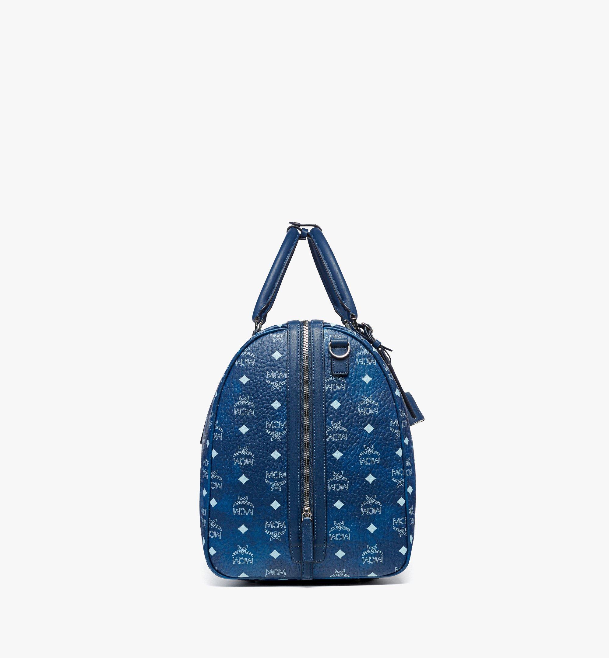 MCM Ottomar Weekender Bag in Visetos Blue MMVFATT031F001 Alternate View 1