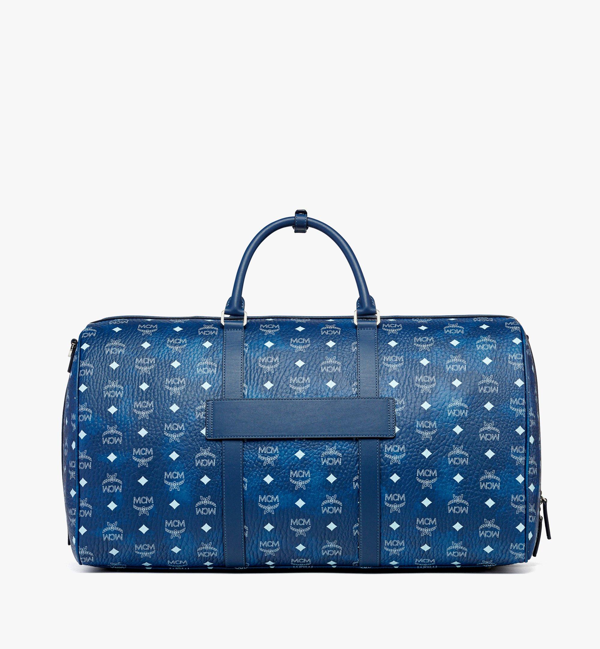 MCM Ottomar Weekender Bag in Visetos Blue MMVFATT031F001 Alternate View 3