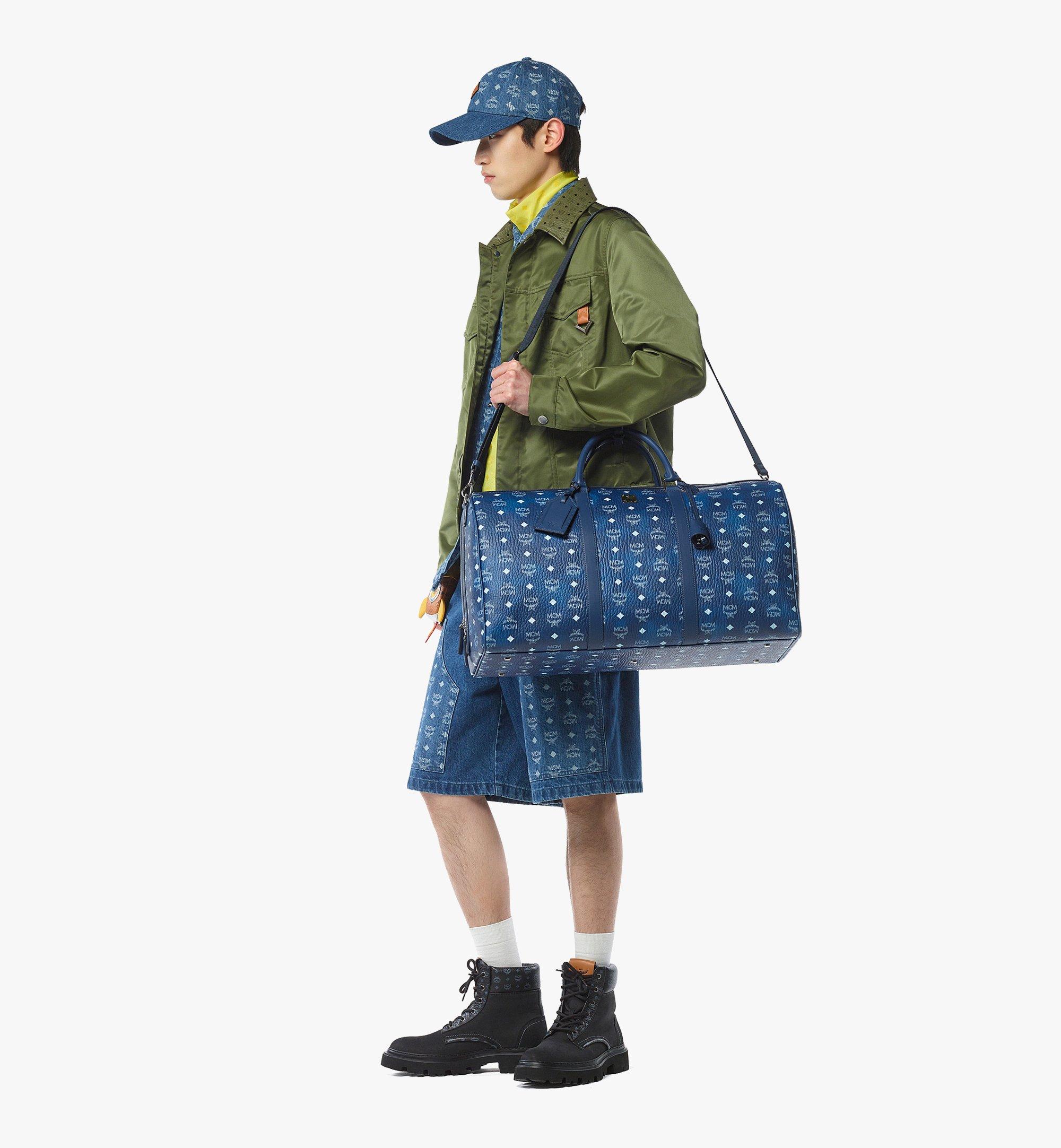 MCM Ottomar Weekender Bag in Visetos Blue MMVFATT031F001 Alternate View 2