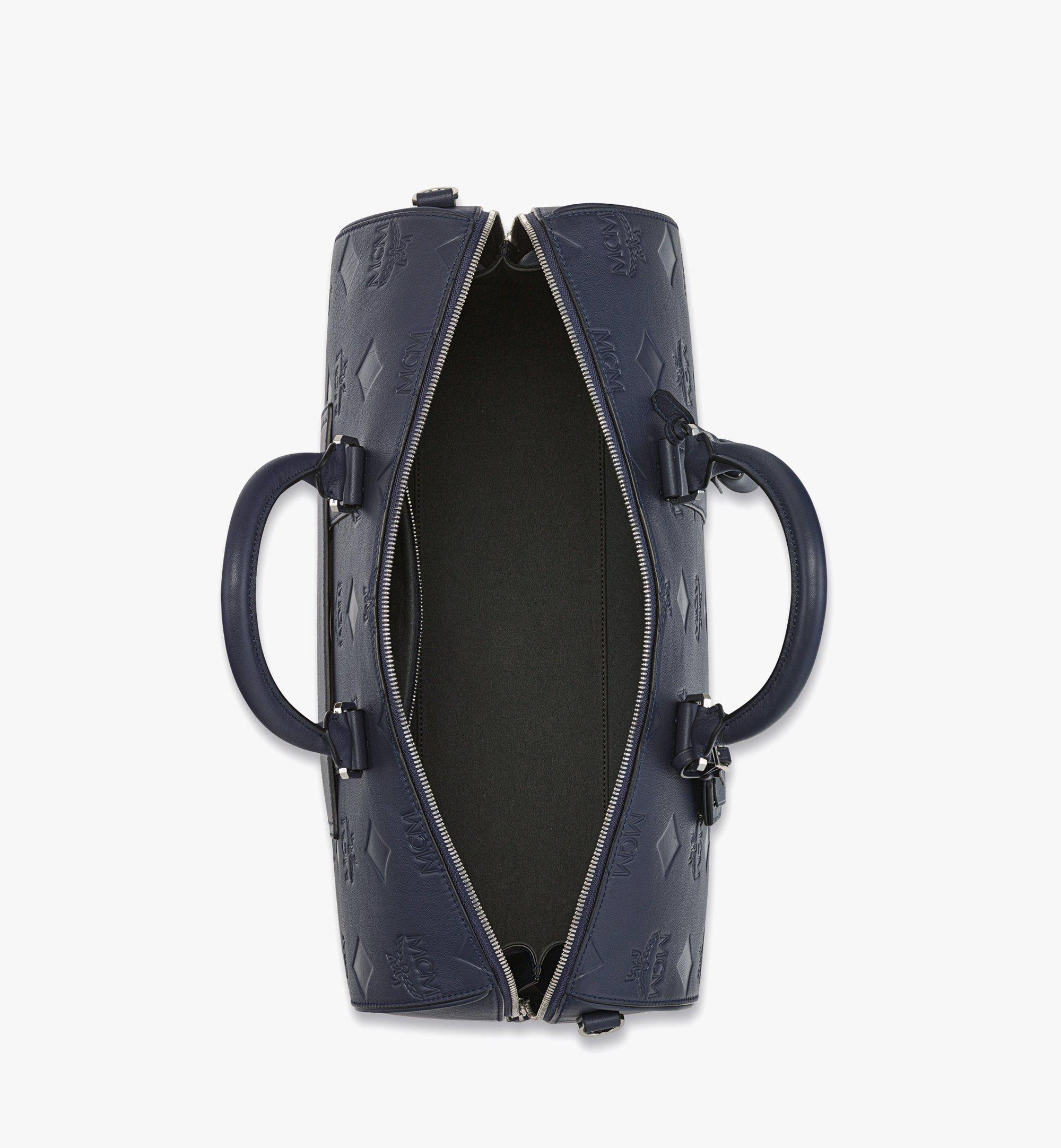 Small Ottomar Weekender Bag in Maxi Monogram Leather Blue