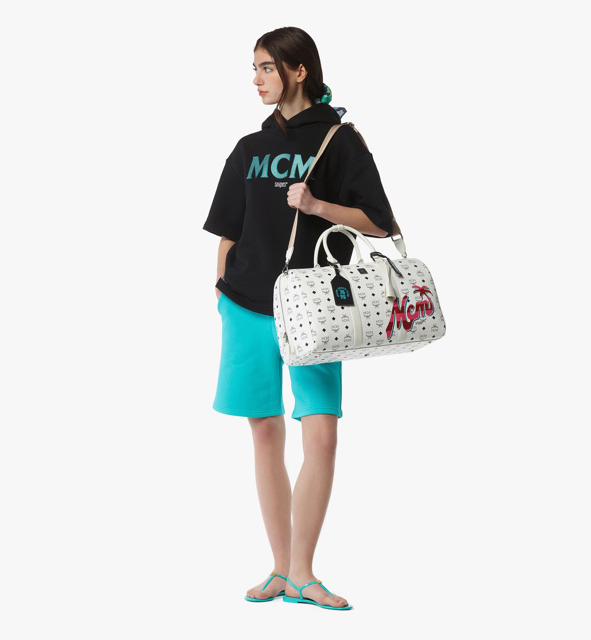 MCM MCM x SNIPES Ottomar Weekender Bag in Visetos White MMVFSUP02WT001 Alternate View 5