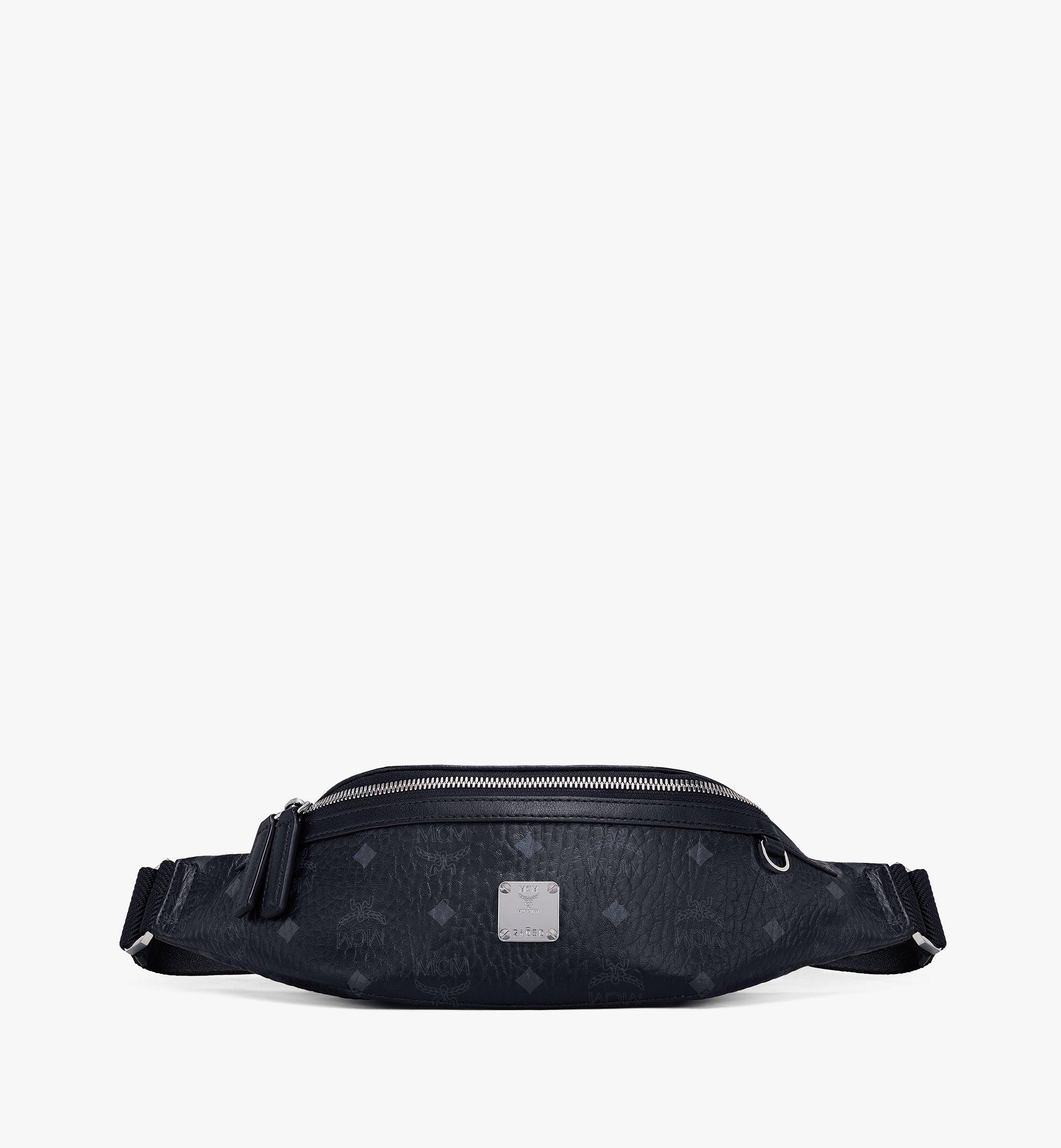 mcm black waist bag