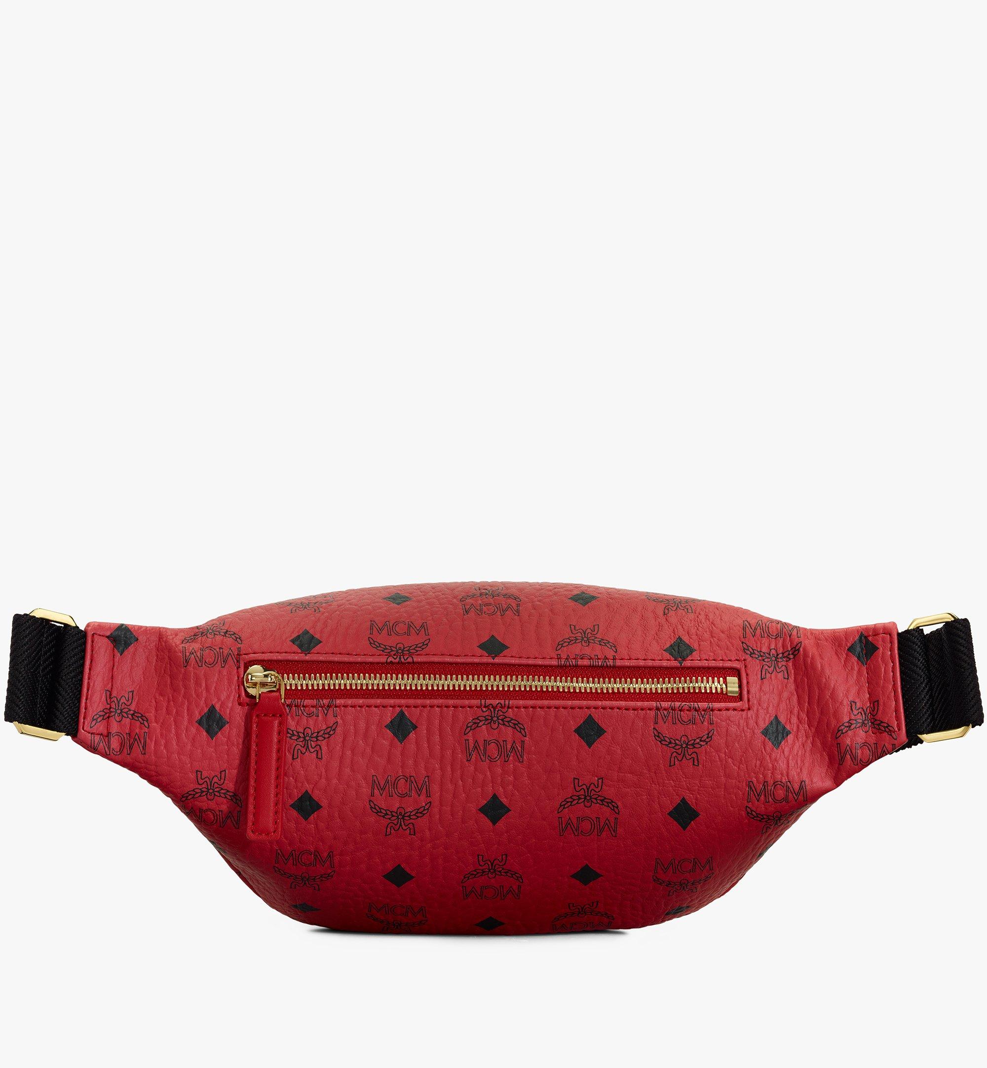 mcm red fanny pack