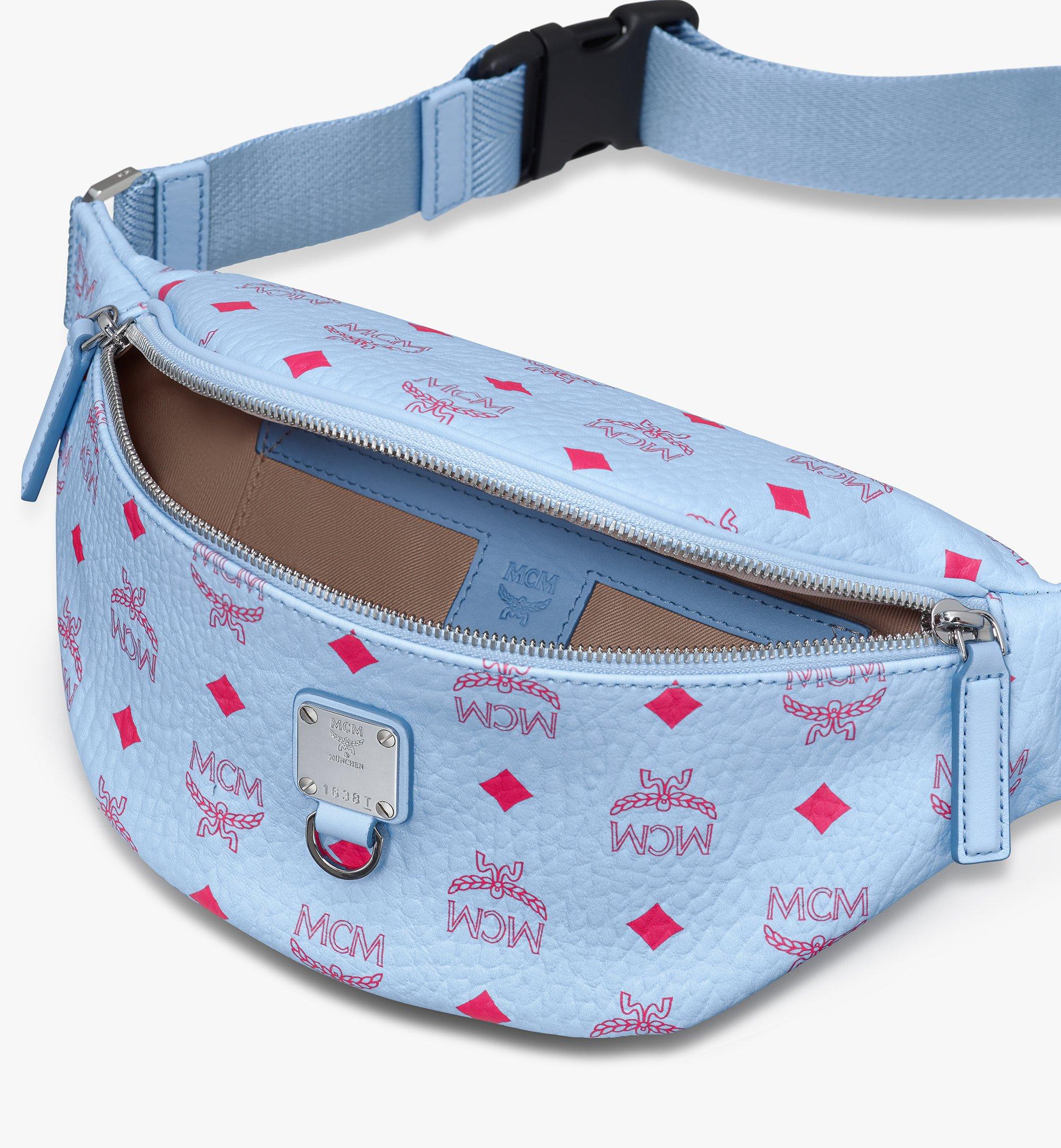 Blue mcm 2025 fanny pack